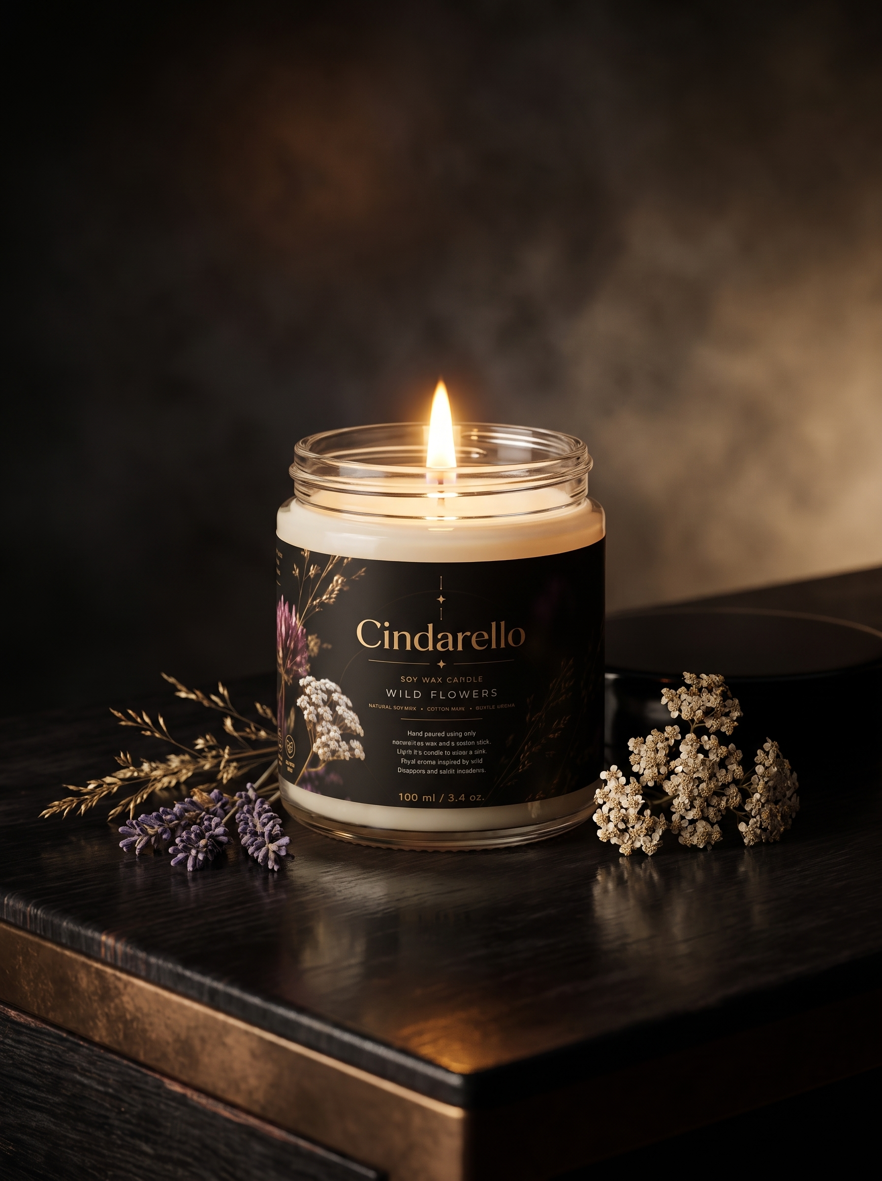 Cindarello Wildflower Spell™ Soy Wax Candle – 100 ml