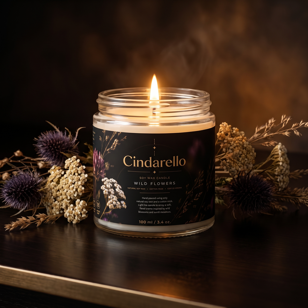 Cindarello Wildflower Spell™ Soy Wax Candle – 100 ml