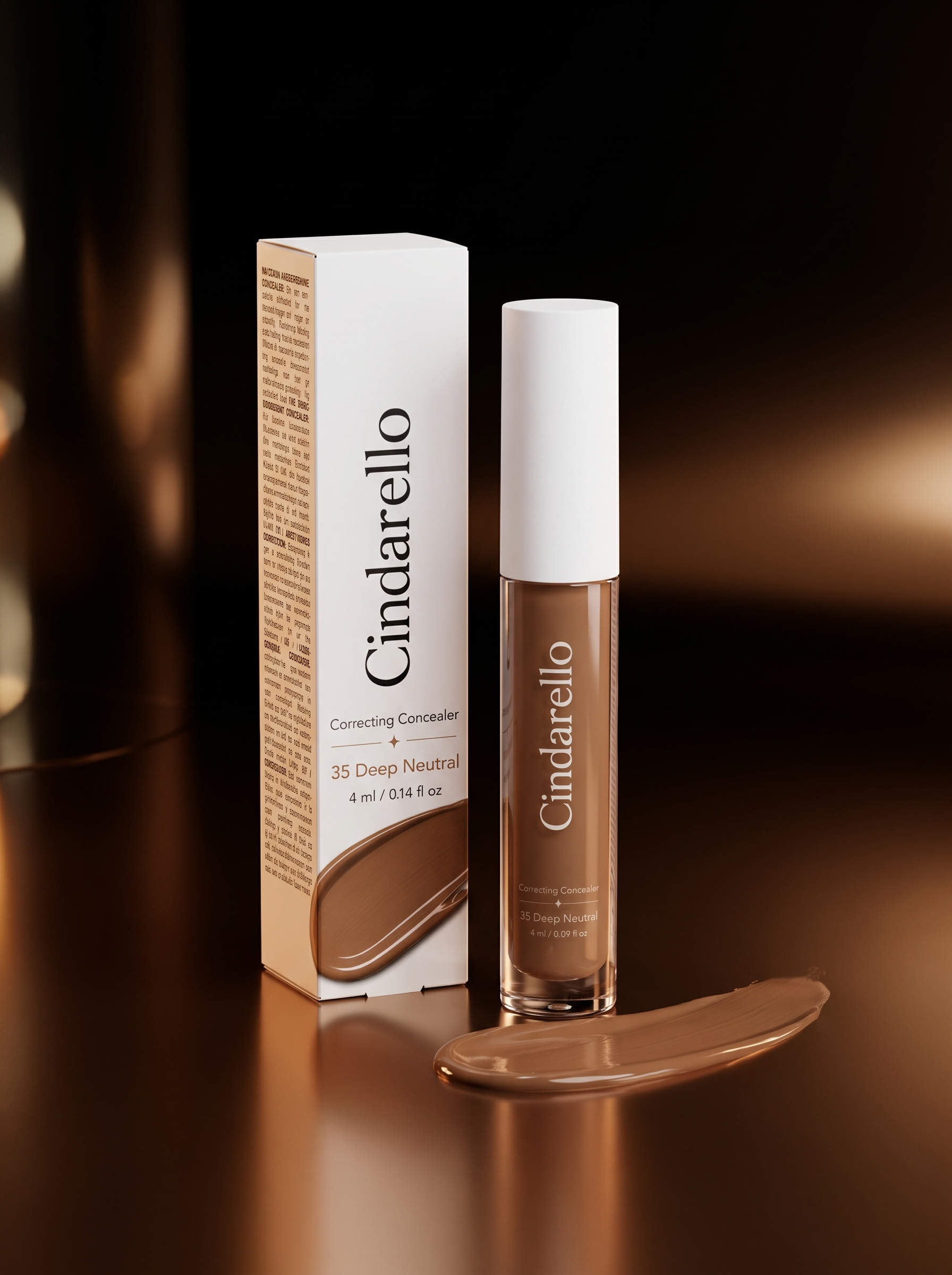 Cindarello Veil of Confidence™ Correcting Concealer — 35 Deep Neutral, 4 ml