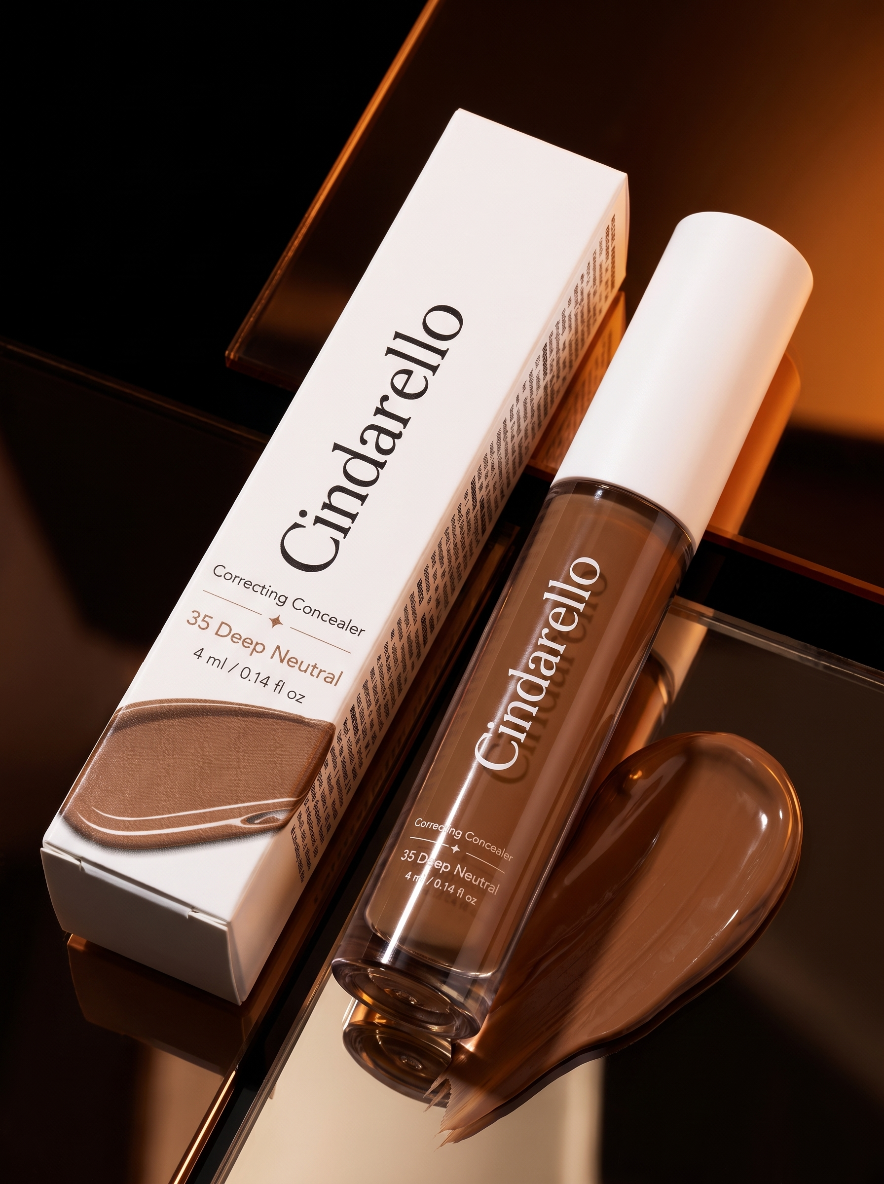 Cindarello Veil of Confidence™ Correcting Concealer — 35 Deep Neutral, 4 ml