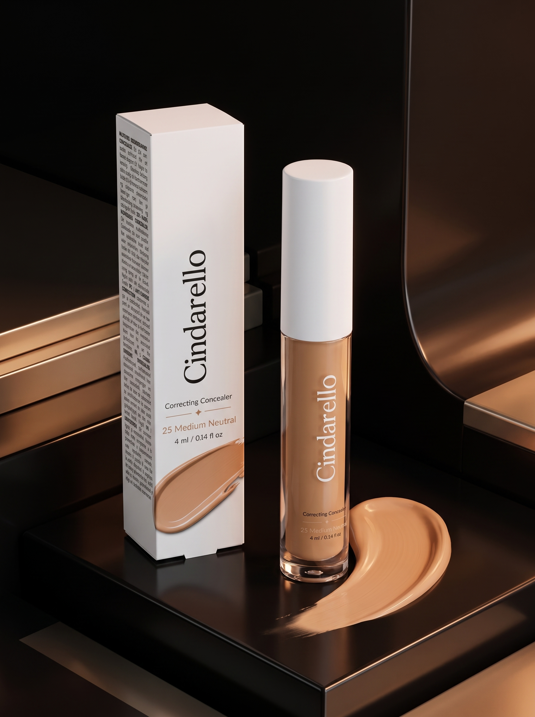 Cindarello Veil of Confidence™ Correcting Concealer — 25 Medium Neutral, 4 ml