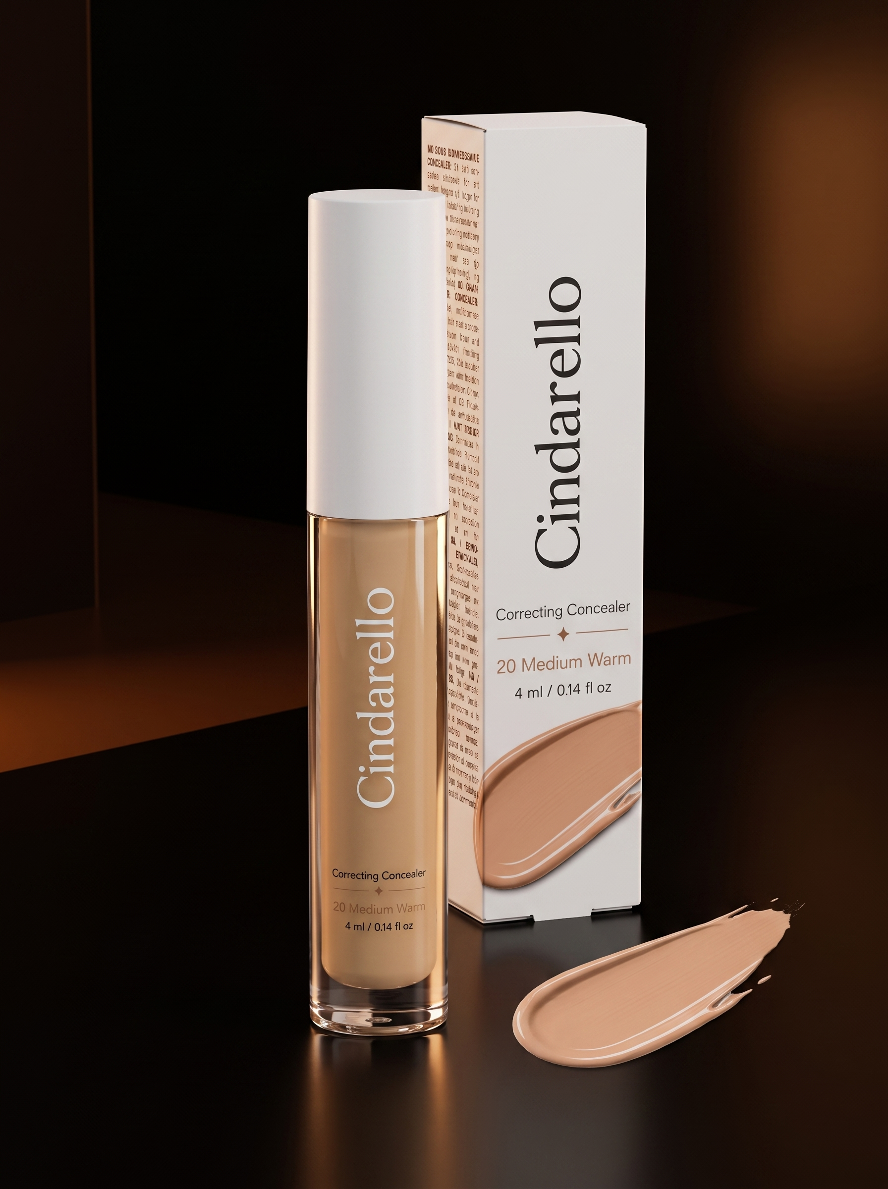 Cindarello Veil of Confidence™ Correcting Concealer — 20 Medium Warm, 4 ml