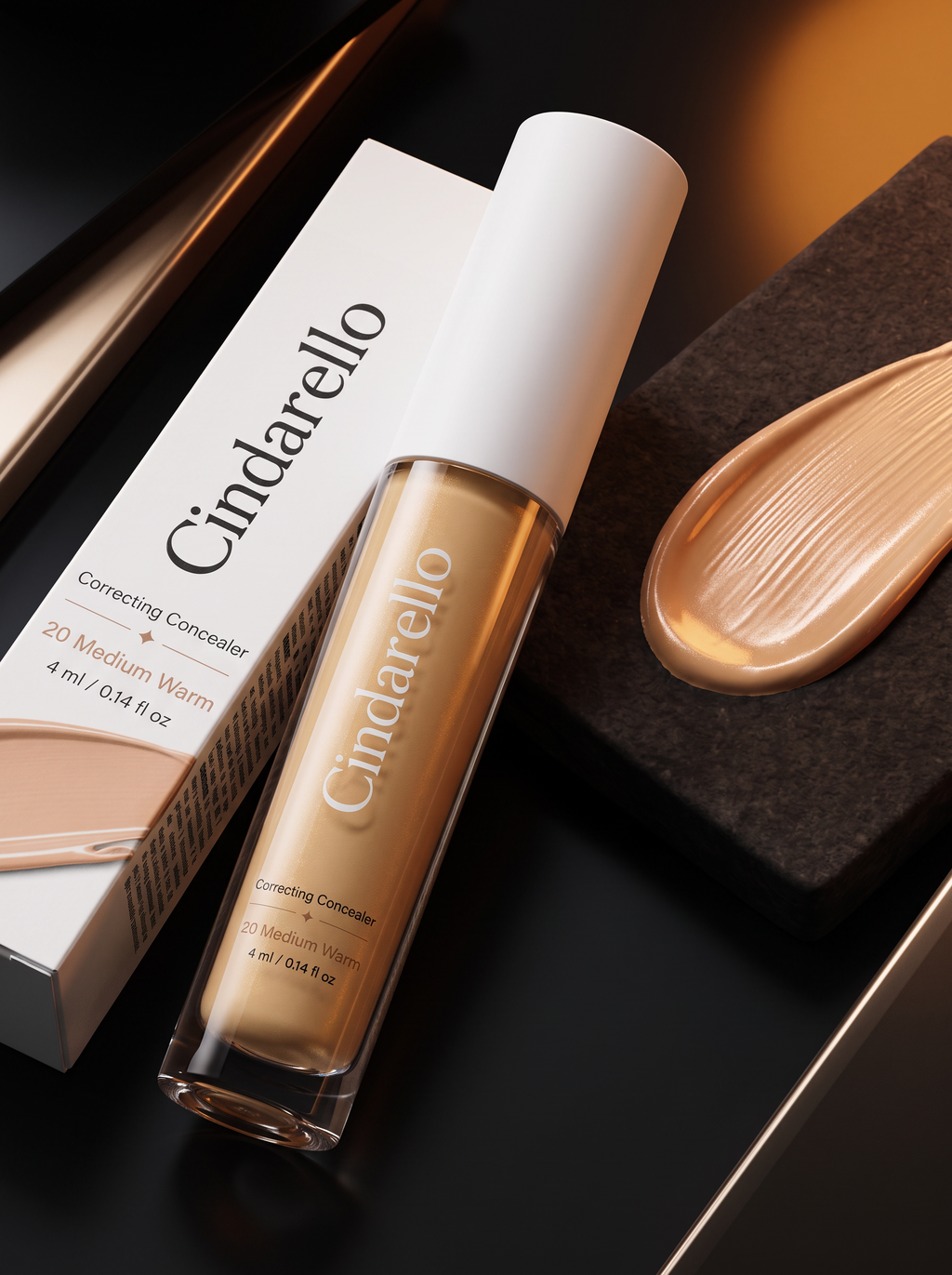 Cindarello Veil of Confidence™ Correcting Concealer — 20 Medium Warm, 4 ml
