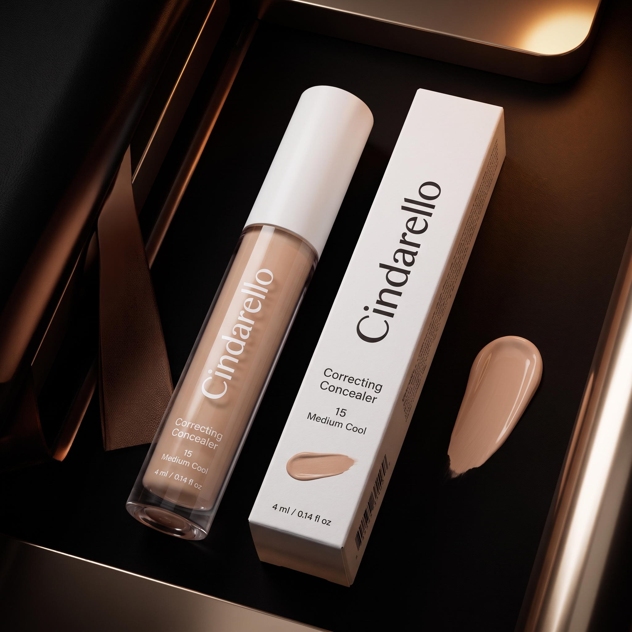 Cindarello Veil of Confidence™ Correcting Concealer — 15 Medium Cool, 4 ml
