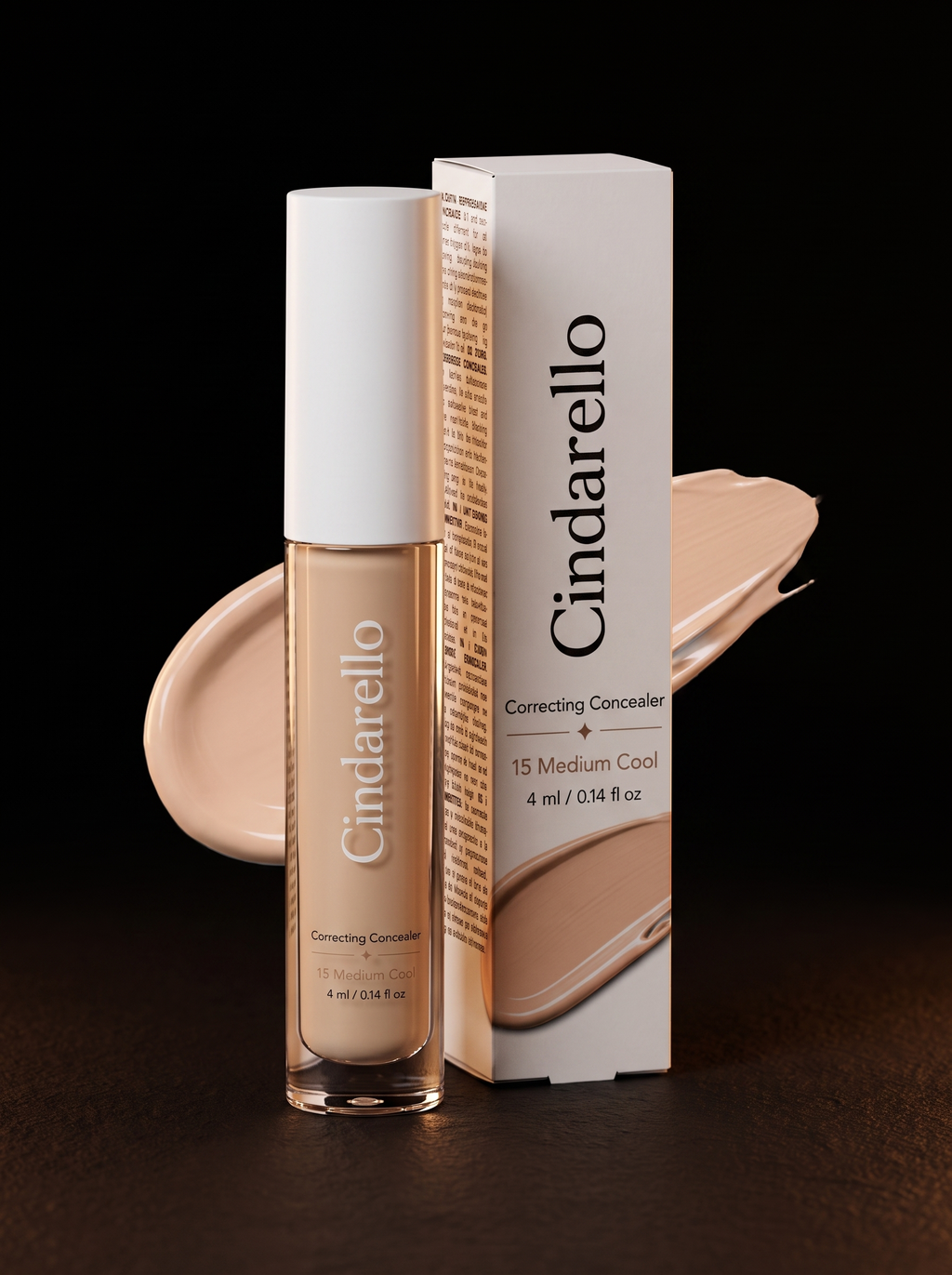 Cindarello Veil of Confidence™ Correcting Concealer — 15 Medium Cool, 4 ml