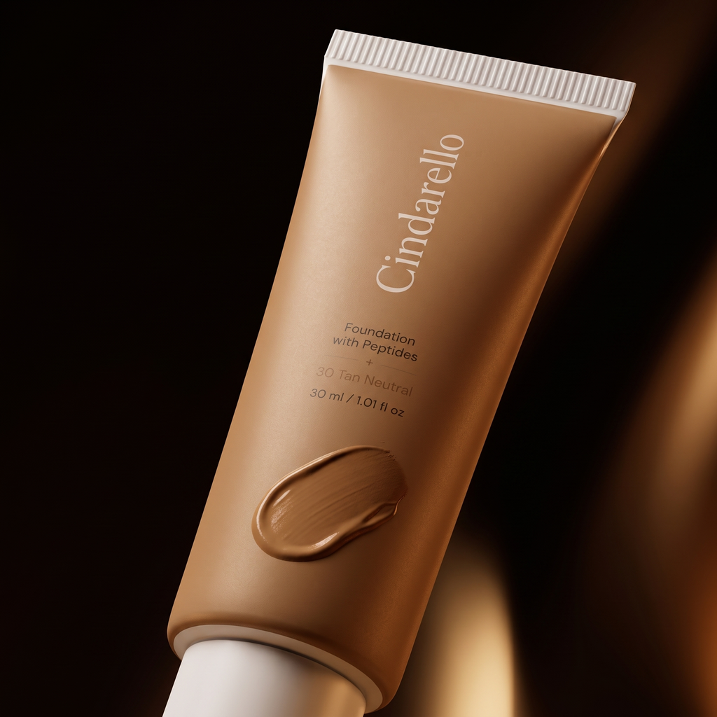 Cindarello Midnight Veil™ Foundation with Peptides — 30 Tan Neutral, 30 ml