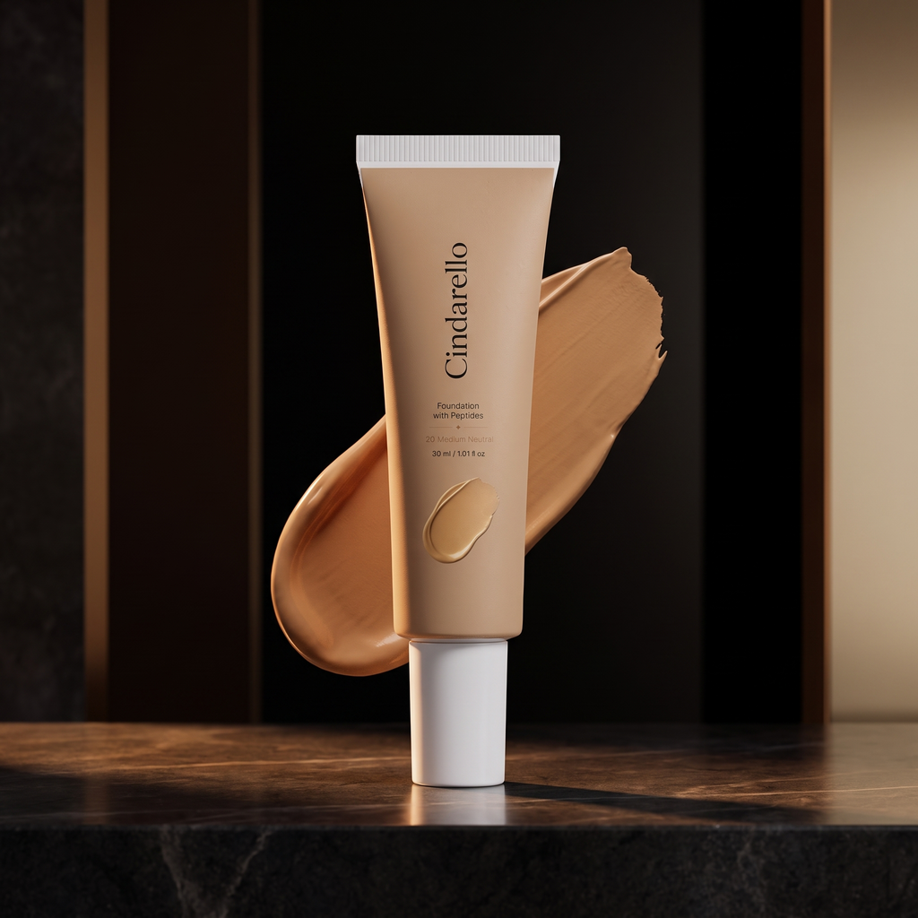 Cindarello Midnight Veil™ Foundation with Peptides — 20 Medium Neutral, 30 ml