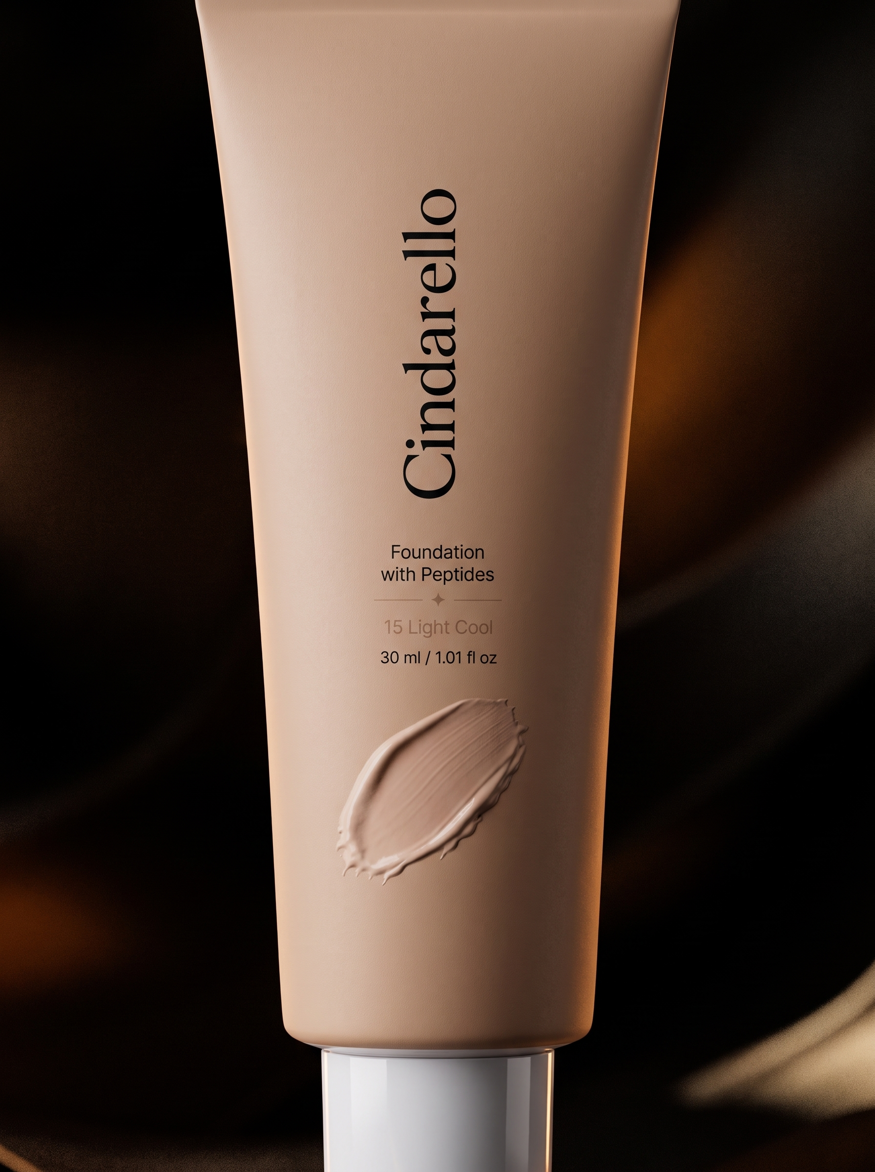 Cindarello Midnight Veil™ Foundation with Peptides — 15 Light Cool, 30 ml