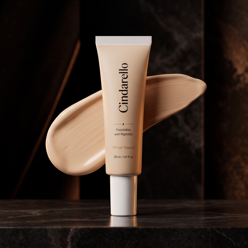 Cindarello Midnight Veil™ Foundation with Peptides — 05 Fair Neutral, 30 ml