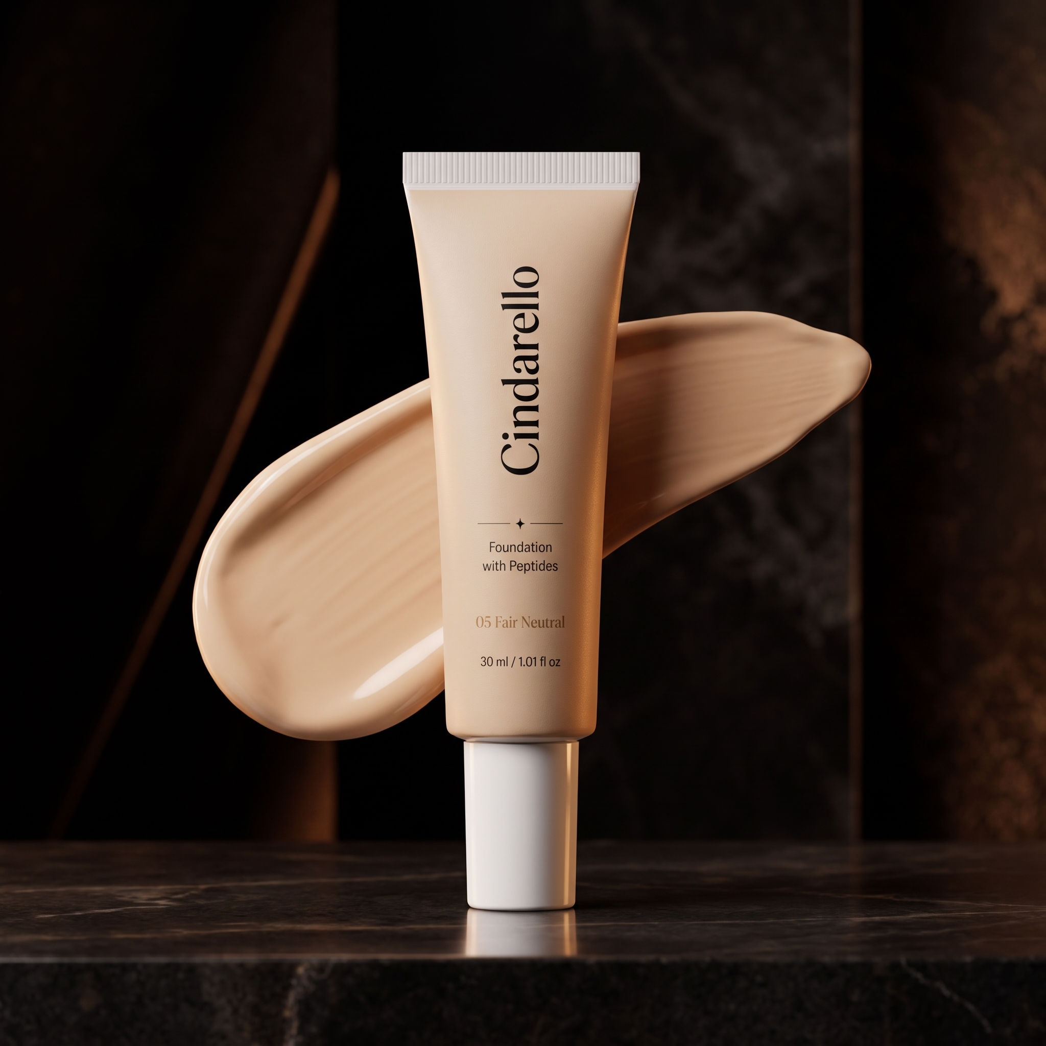 Cindarello Midnight Veil™ Foundation with Peptides — 05 Fair Neutral, 30 ml