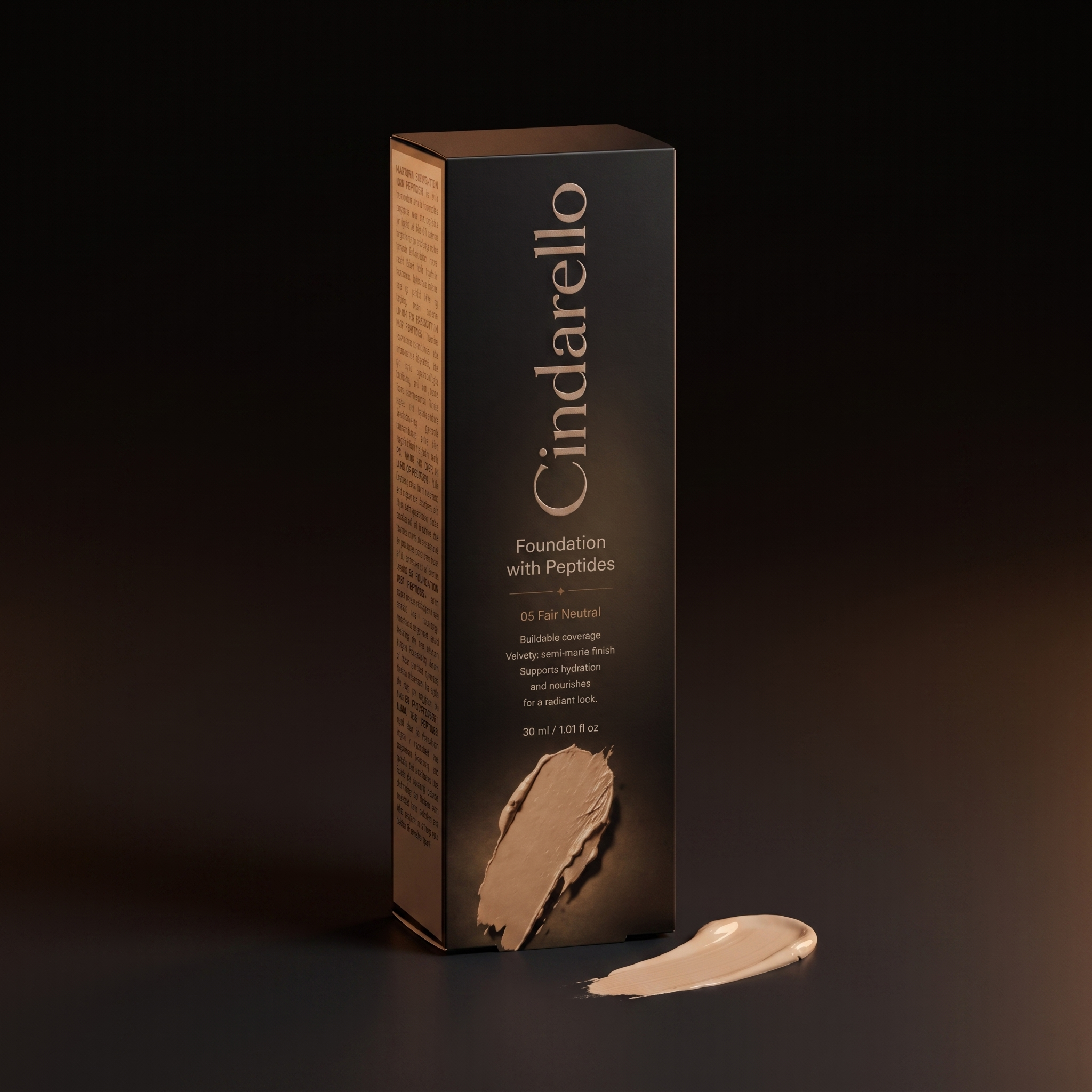 Cindarello Midnight Veil™ Foundation with Peptides — 05 Fair Neutral, 30 ml