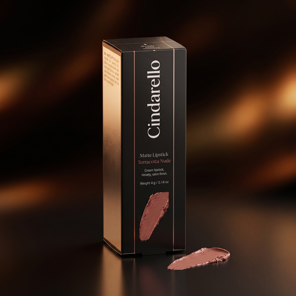 Cindarello Beauty After Dark™ Matte Lipstick — Terracotta Nude, 4 g