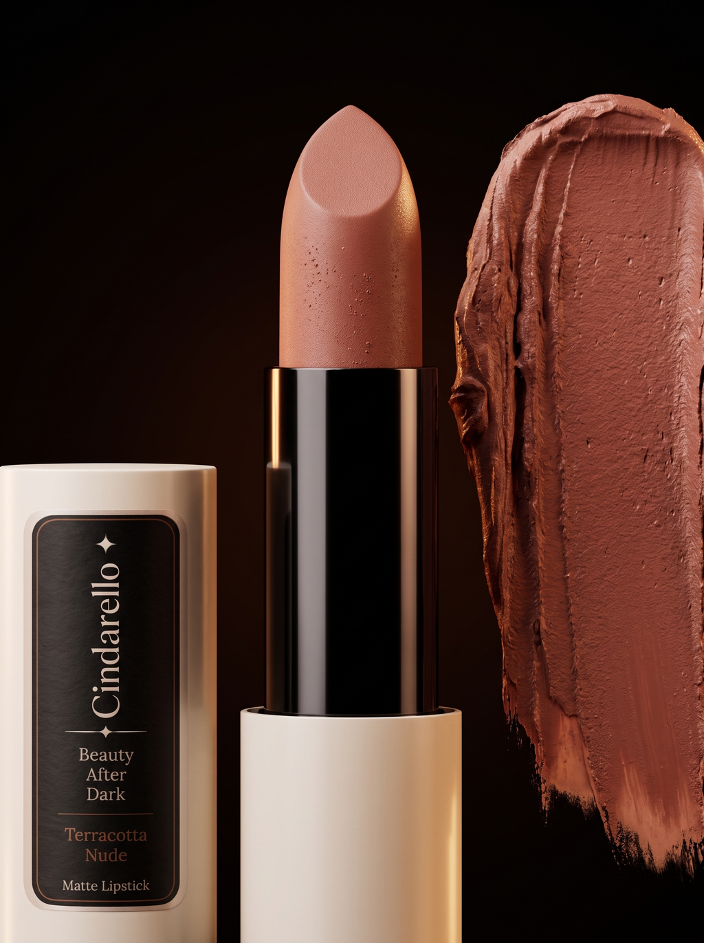 Cindarello Beauty After Dark™ Matte Lipstick — Terracotta Nude, 4 g