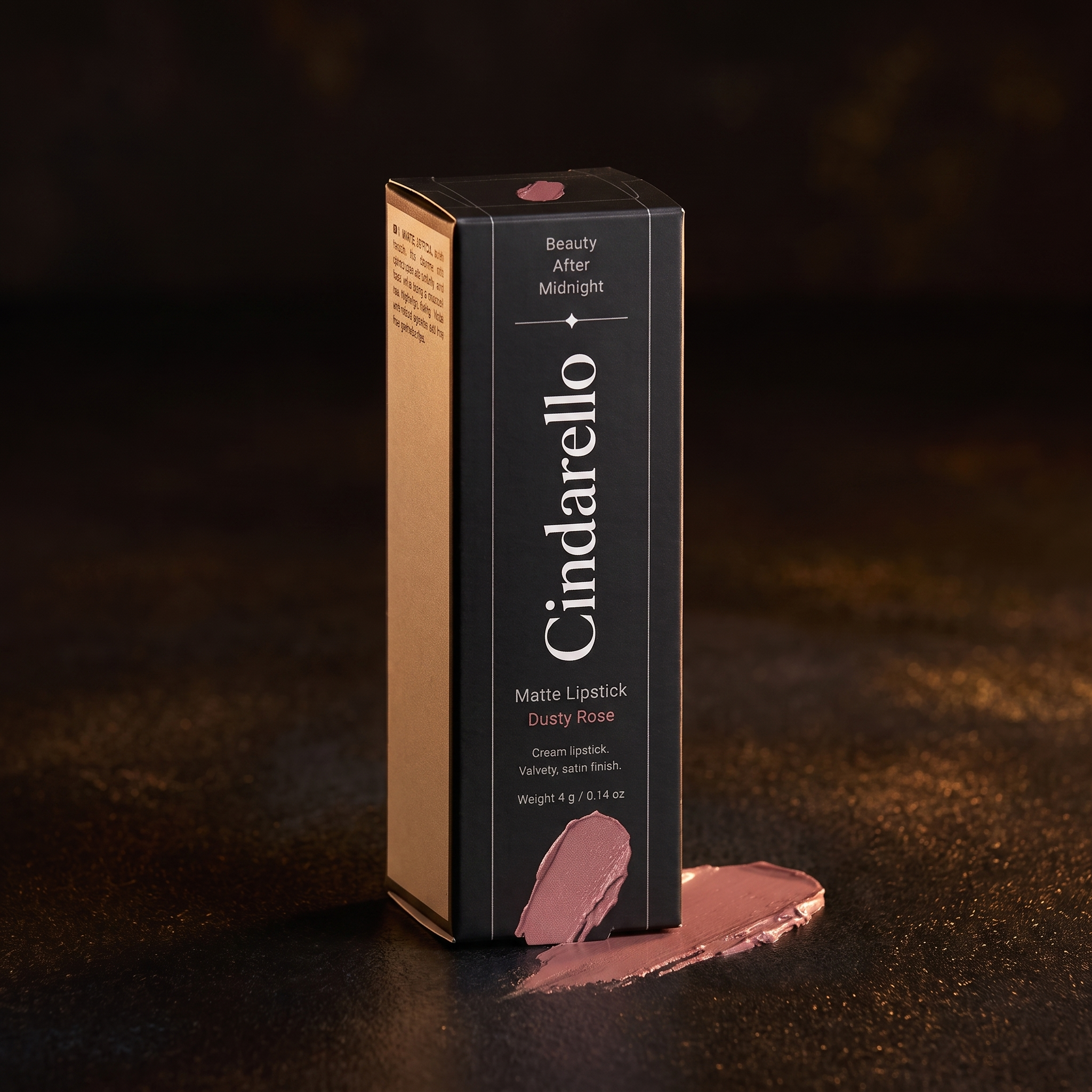 Cindarello Beauty After Midnight™ Matte Lipstick — Dusty Rose, 4 g