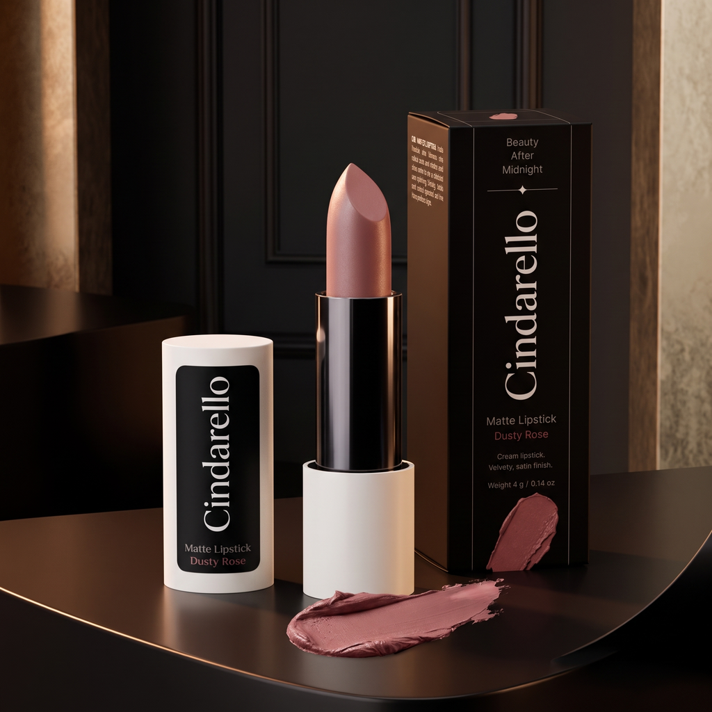 Cindarello Beauty After Midnight™ Matte Lipstick — Dusty Rose, 4 g