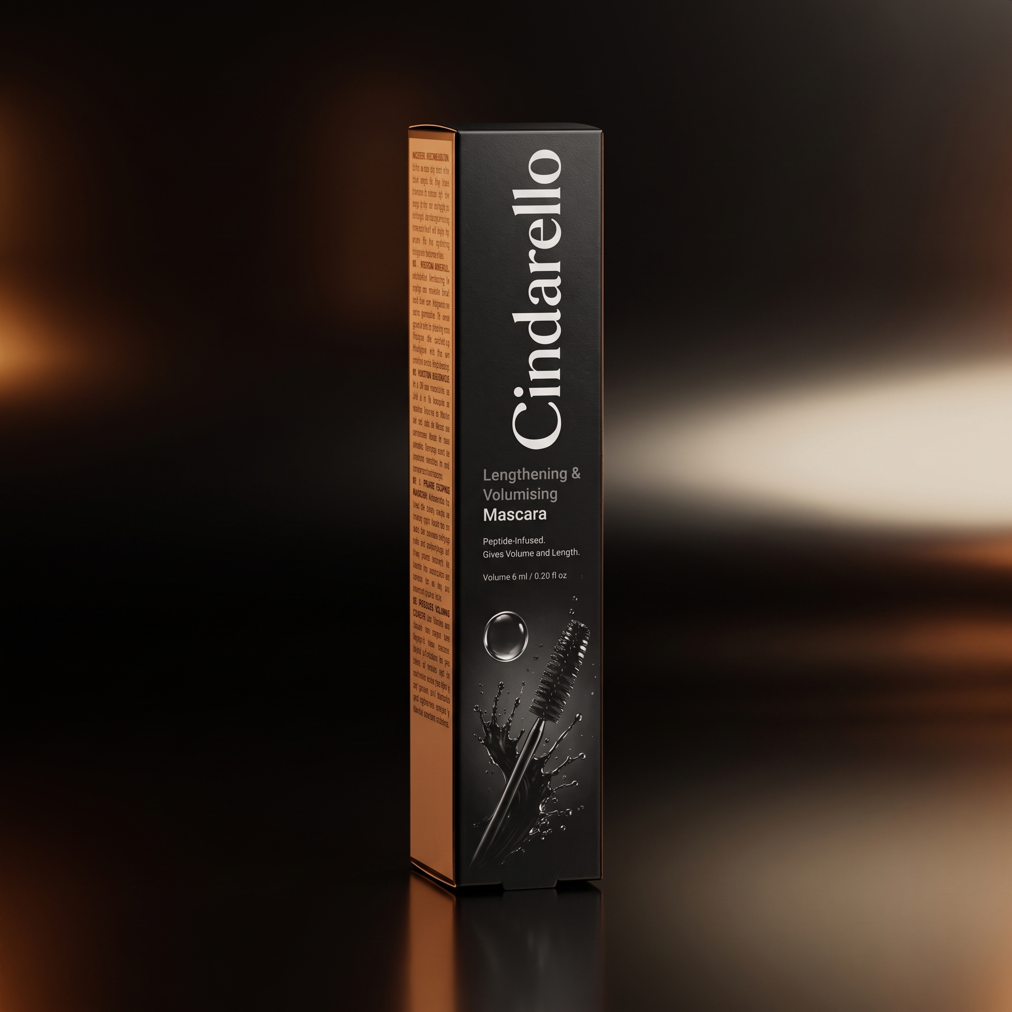 Cindarello Midnight Lash™ Lengthening & Volumising Mascara — Intense Black, 6 ml