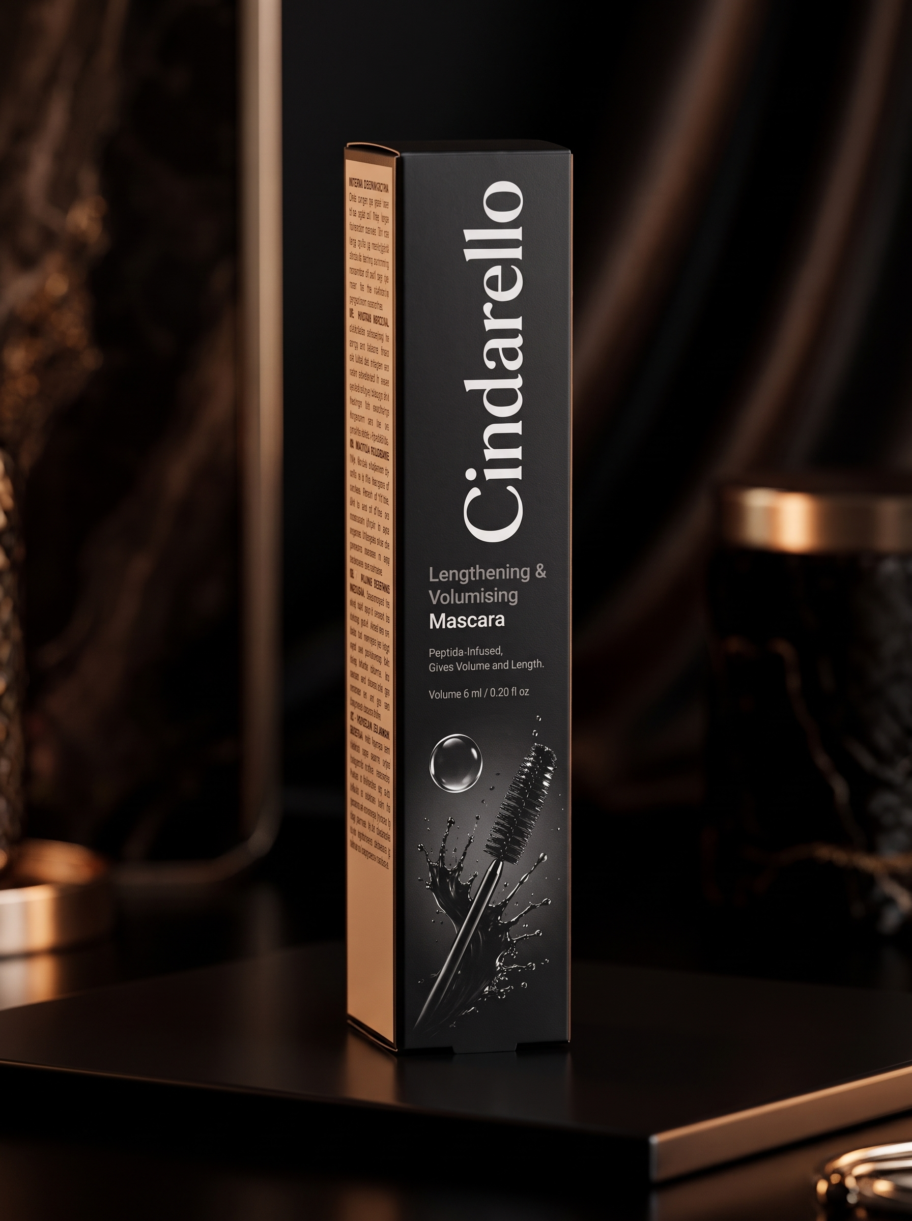Cindarello Midnight Lash™ Lengthening & Volumising Mascara — Intense Black, 6 ml
