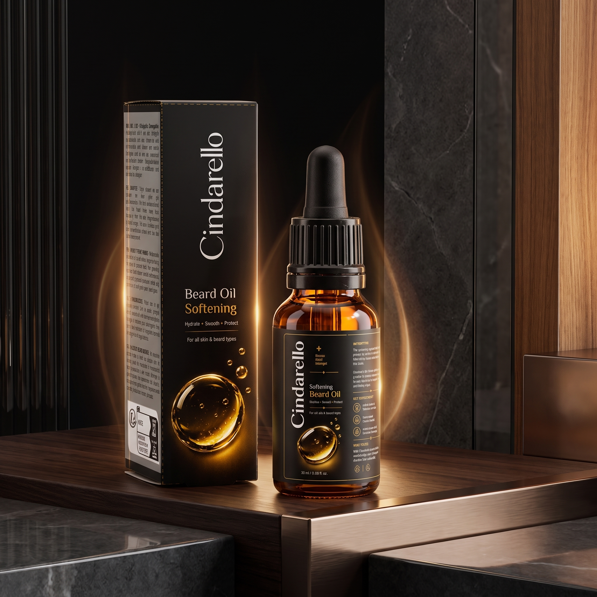 Cindarello Midnight Ritual™ Softening Beard Oil — 20 ml