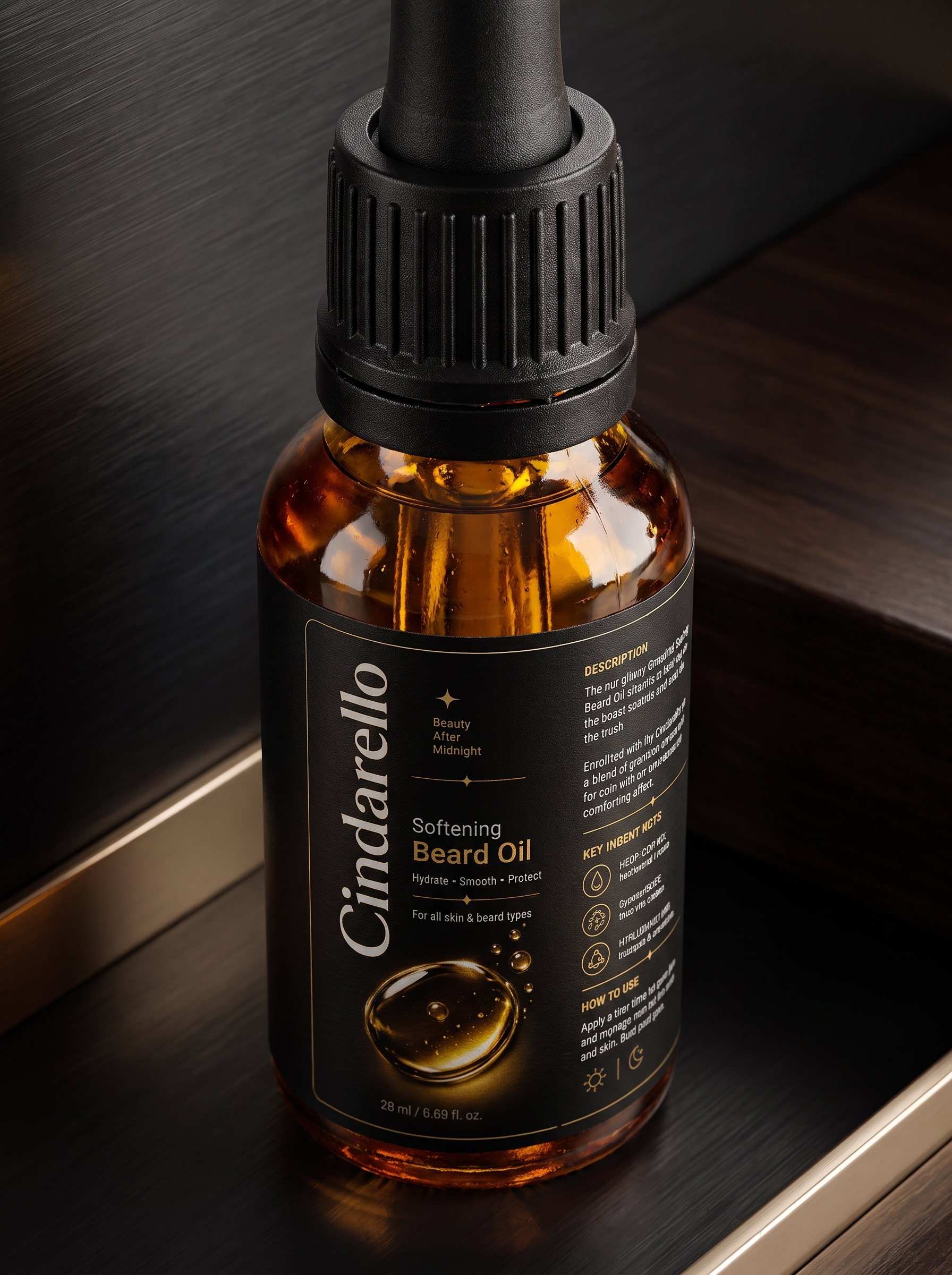 Cindarello Midnight Ritual™ Softening Beard Oil — 20 ml