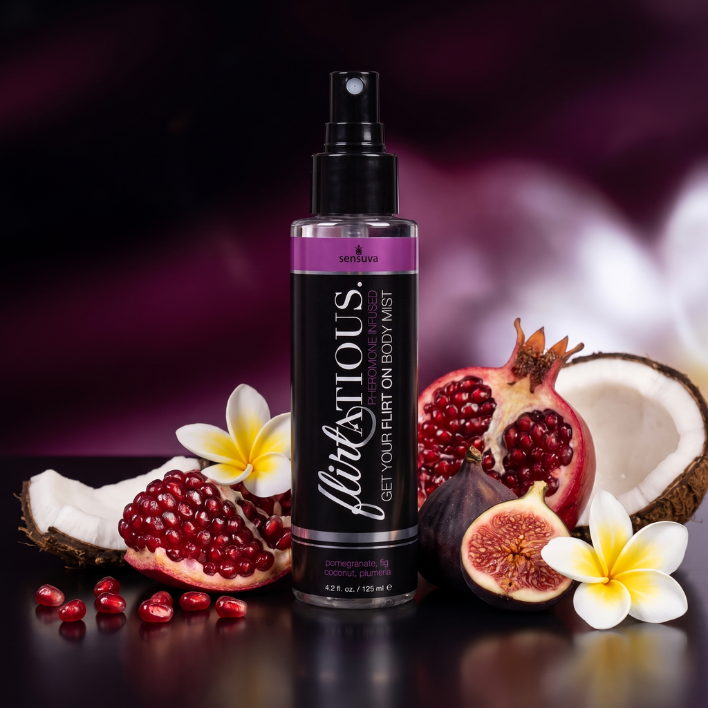Flirtatious™ Pheromone-Infused Body Mist — Pomegranate, Fig, Coconut & Plumeria | Cindarello Selection