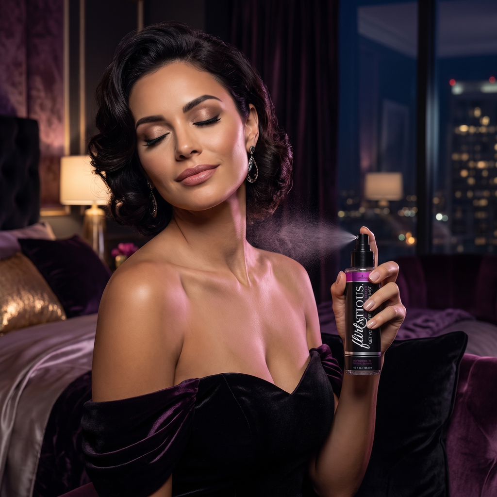 Flirtatious™ Pheromone-Infused Body Mist — Pomegranate, Fig, Coconut & Plumeria | Cindarello Selection