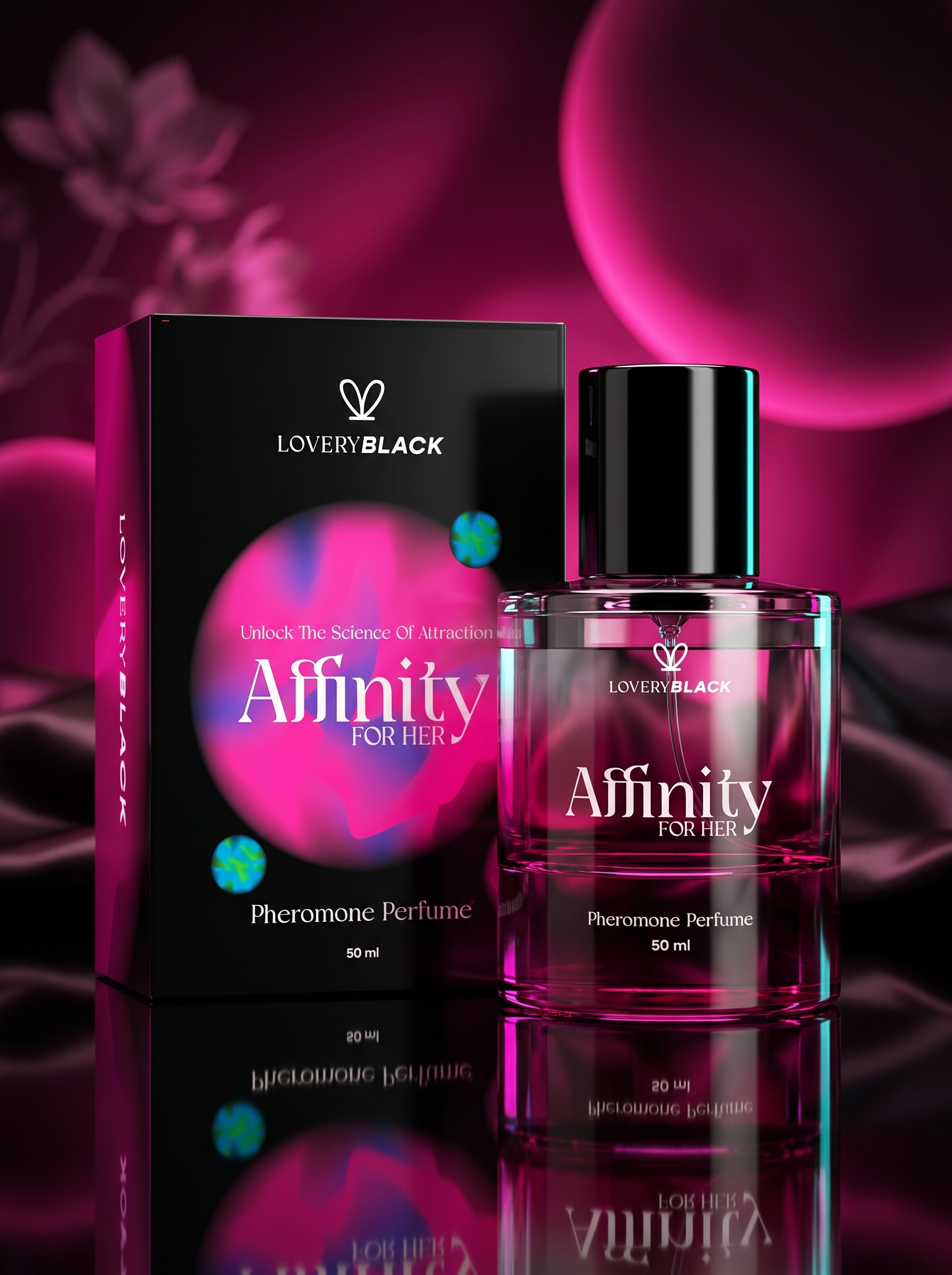 Affinity for Her™ Pheromone Perfume — 50 ml | Lovely Black | Cindarello Selection