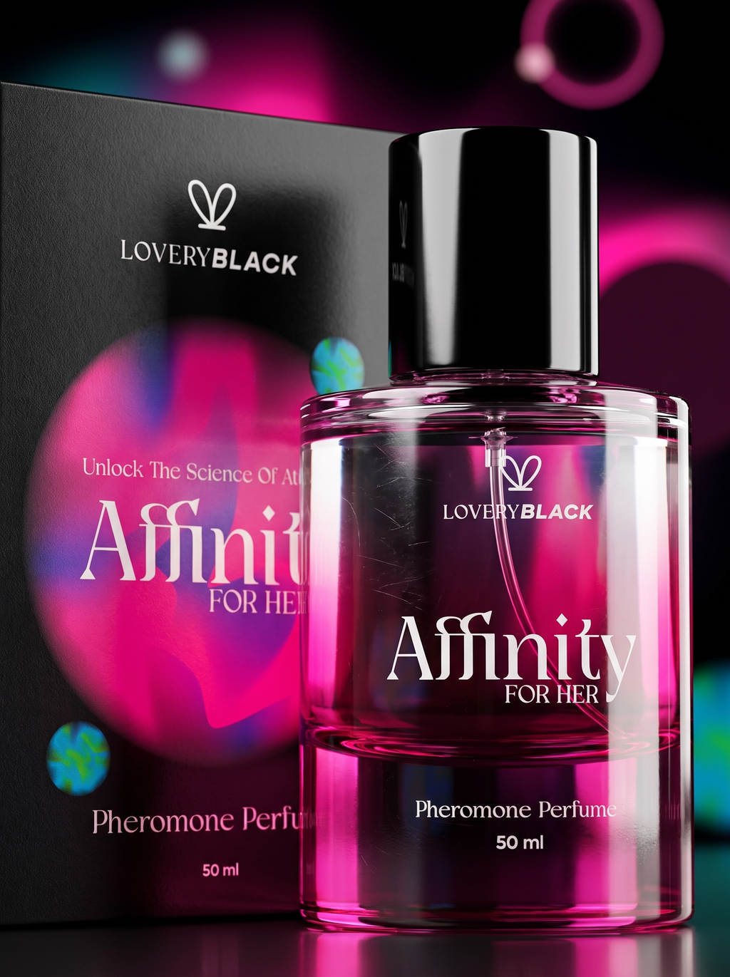 Affinity for Her™ Pheromone Perfume — 50 ml | Lovely Black | Cindarello Selection