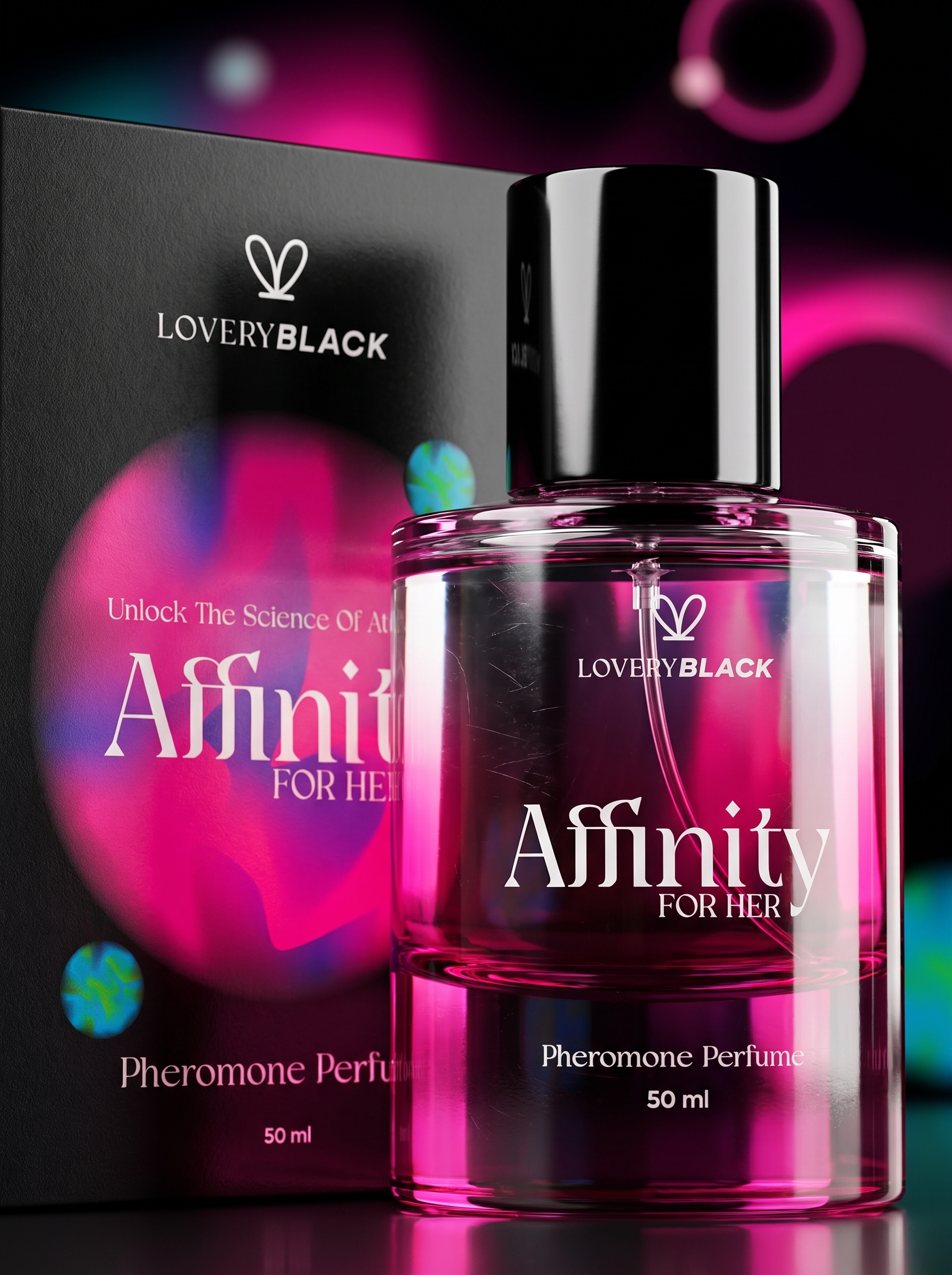 Affinity for Her™ Pheromone Perfume — 50 ml | Lovely Black | Cindarello Selection