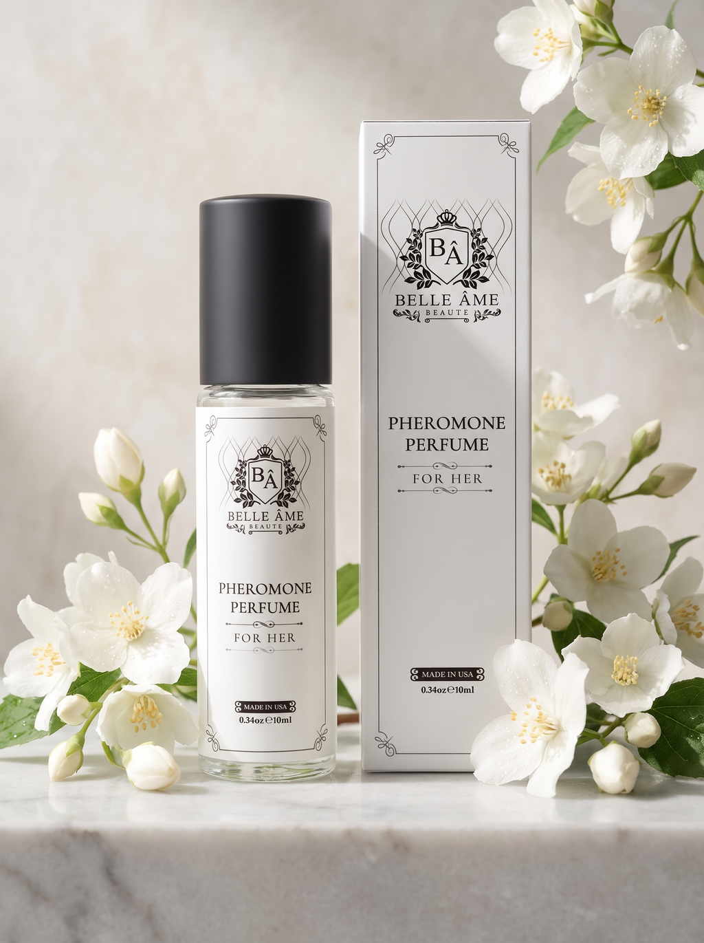 Belle Âme™ Jasmine Pheromone Roll-On Perfume for Women — 10 ml | Cindarello Selection