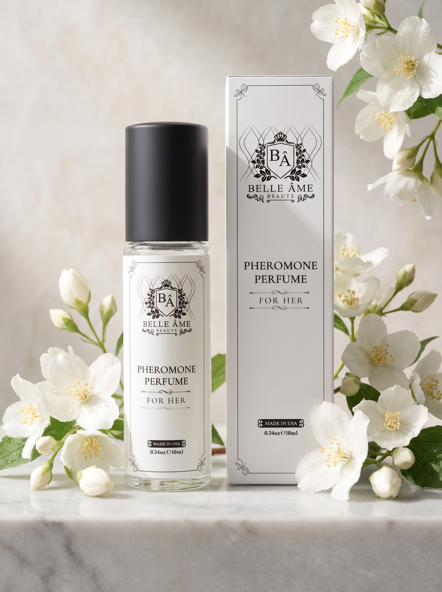 Belle Âme™ Jasmine Pheromone Roll-On Perfume for Women — 10 ml | Cindarello Selection