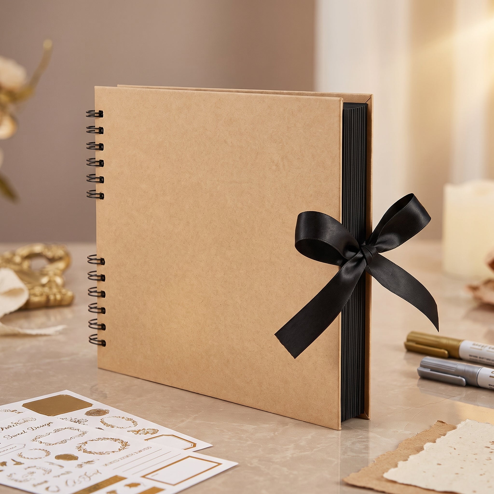 Midnight Memories™ Magical Scrapbook Album with Markers & Stickers — 80 Pages | Cindarello Selection