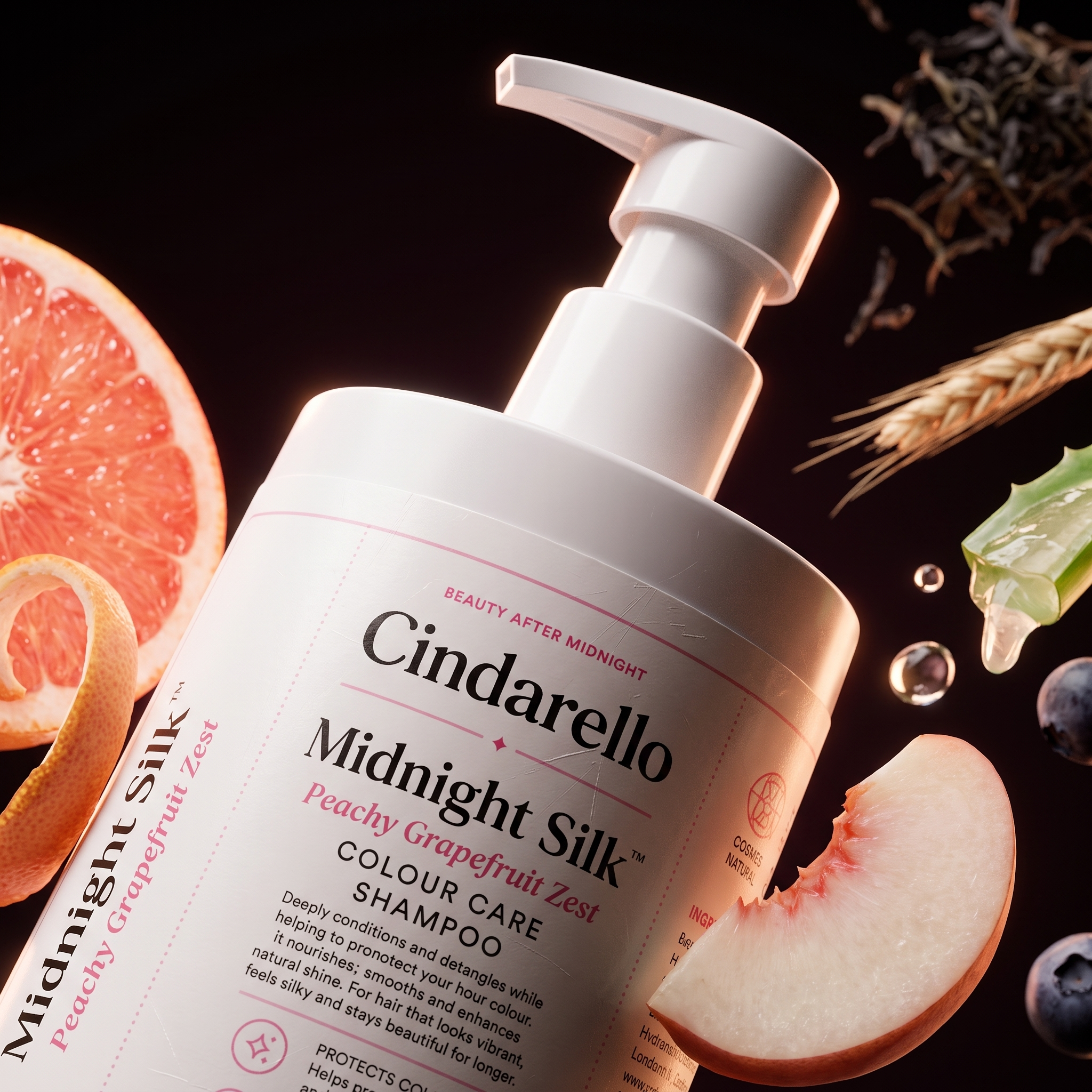 Cindarello Midnight Silk™ Colour Care Shampoo — Peachy Grapefruit Zest