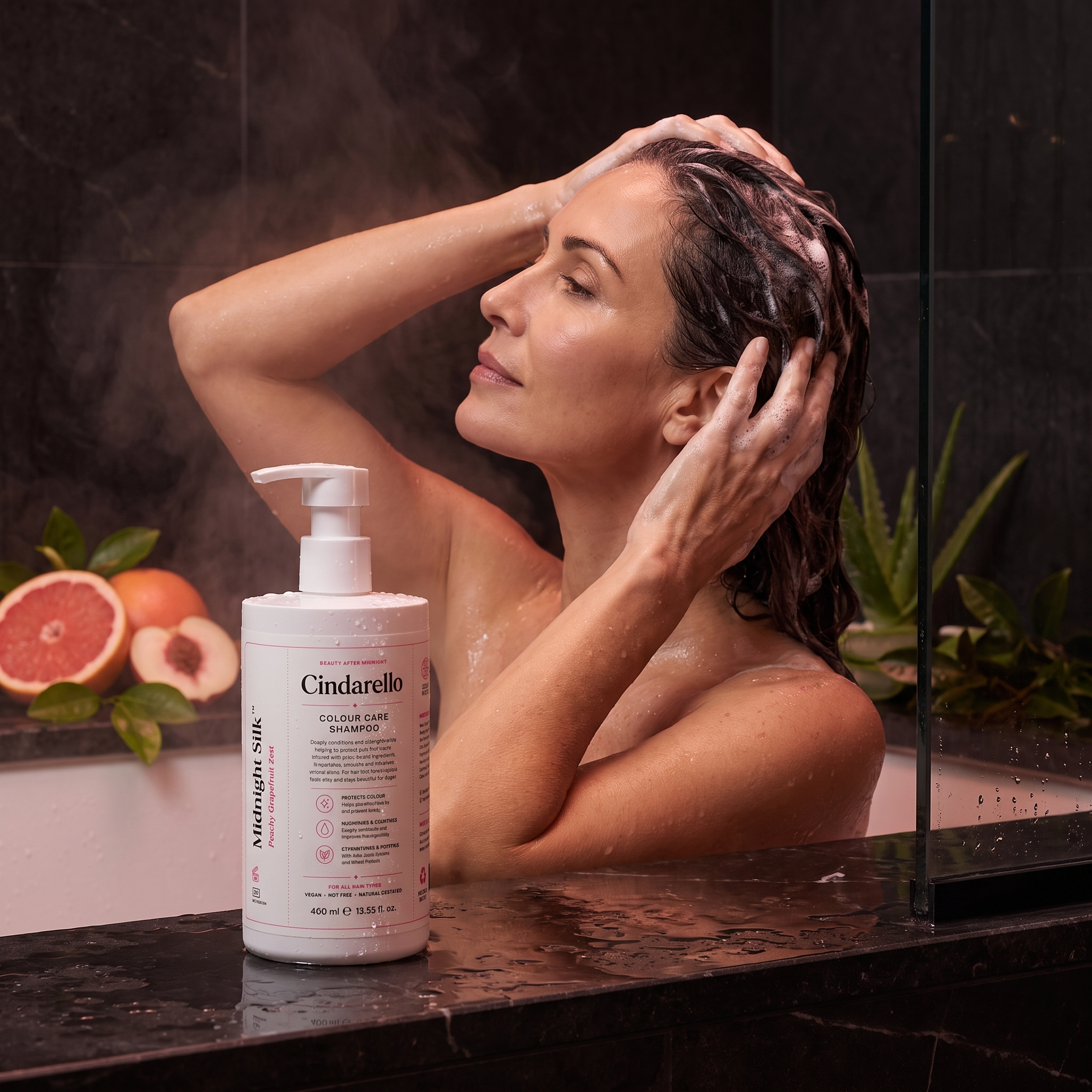 Cindarello Midnight Silk™ Colour Care Shampoo — Peachy Grapefruit Zest