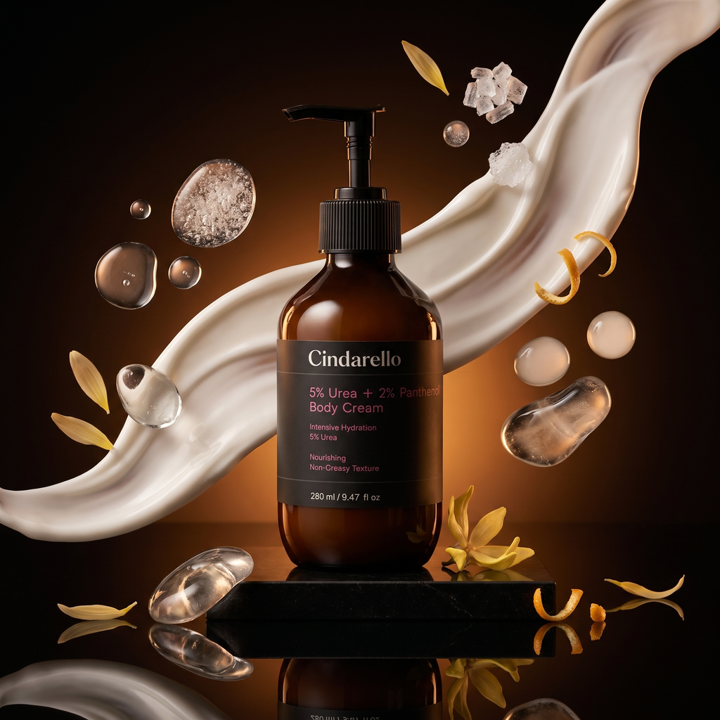 Cindarello 5% Urea + 2% Panthenol Body Cream — 280 ml