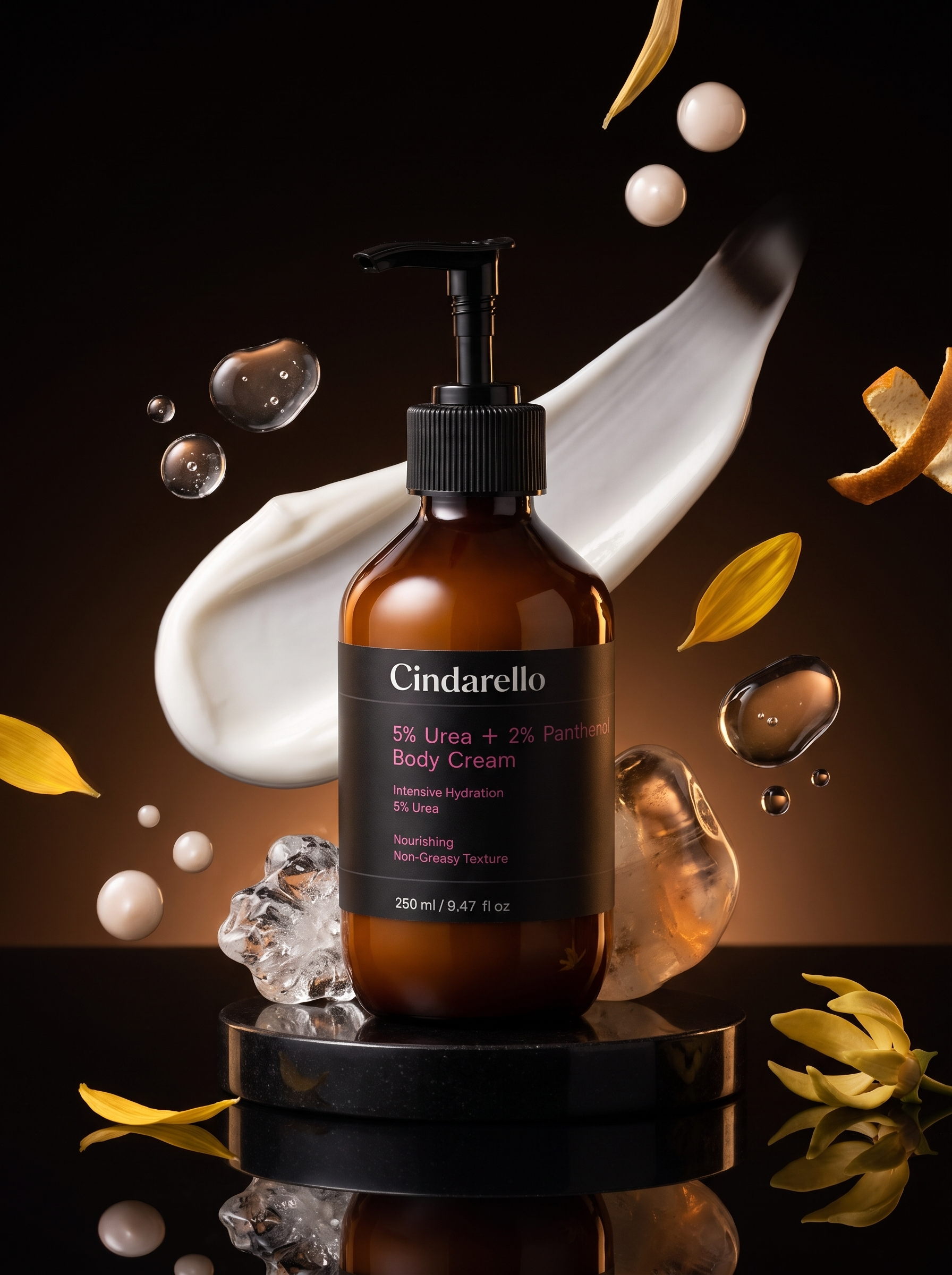 Cindarello 5% Urea + 2% Panthenol Body Cream — 280 ml