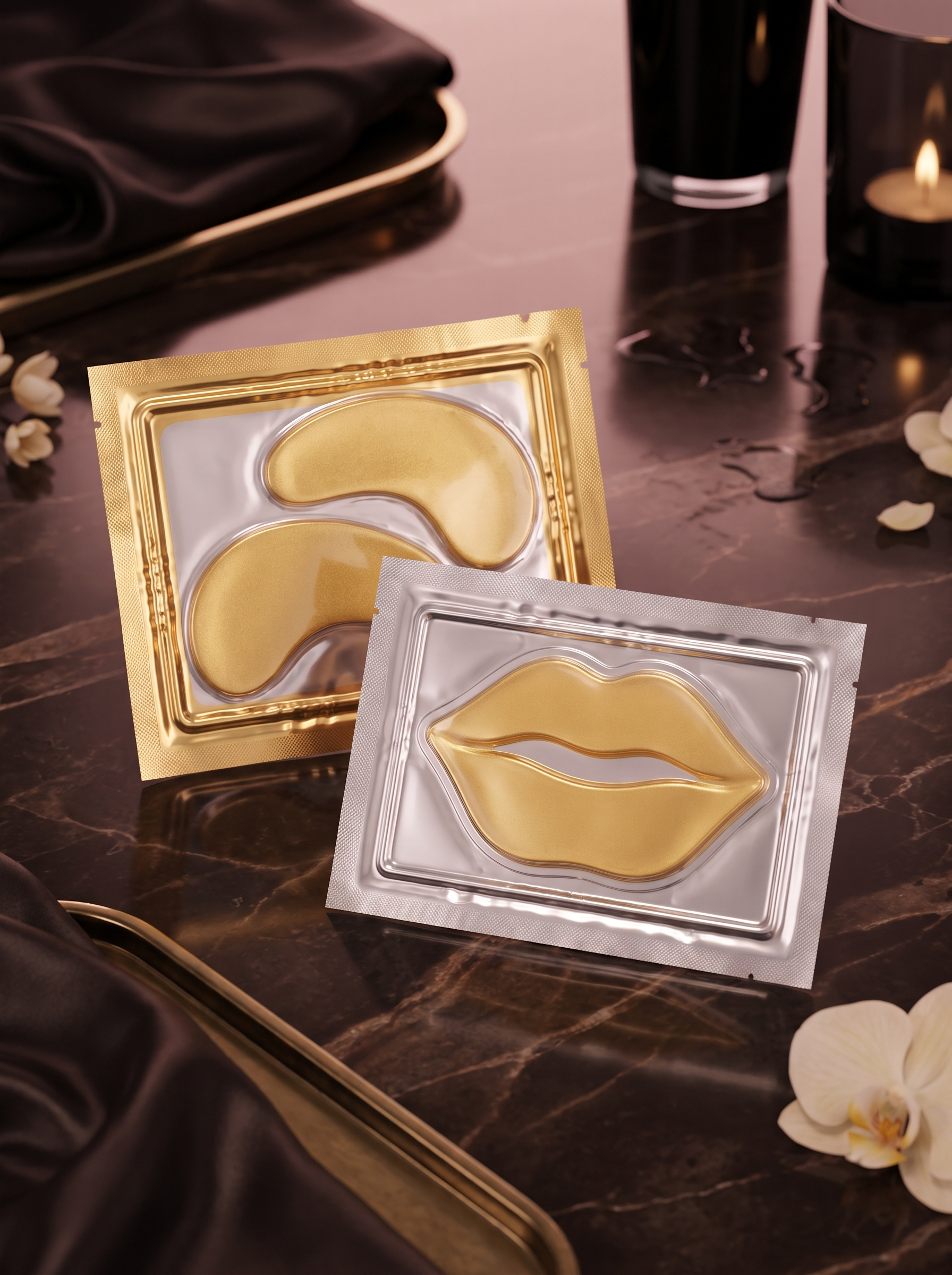 BliBling 24K Gold Eye & Collagen Lip Mask Set — 30 Treatments | Cindarello Selection