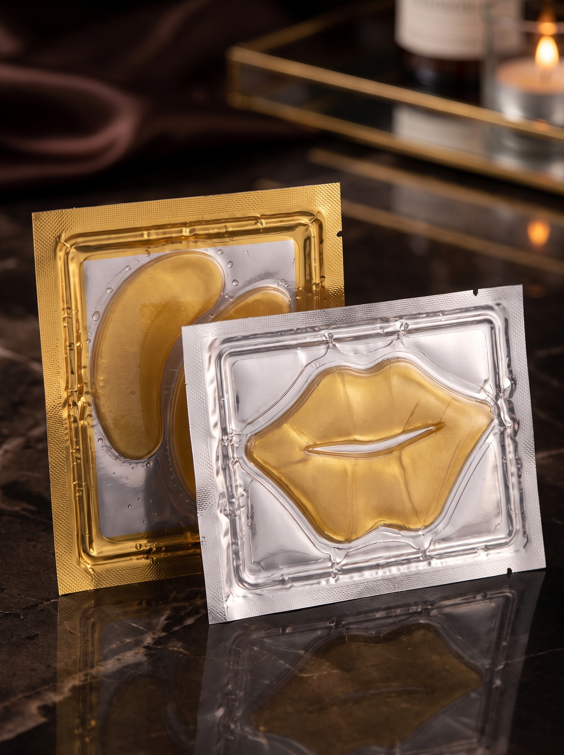 BliBling 24K Gold Eye & Collagen Lip Mask Set — 30 Treatments | Cindarello Selection