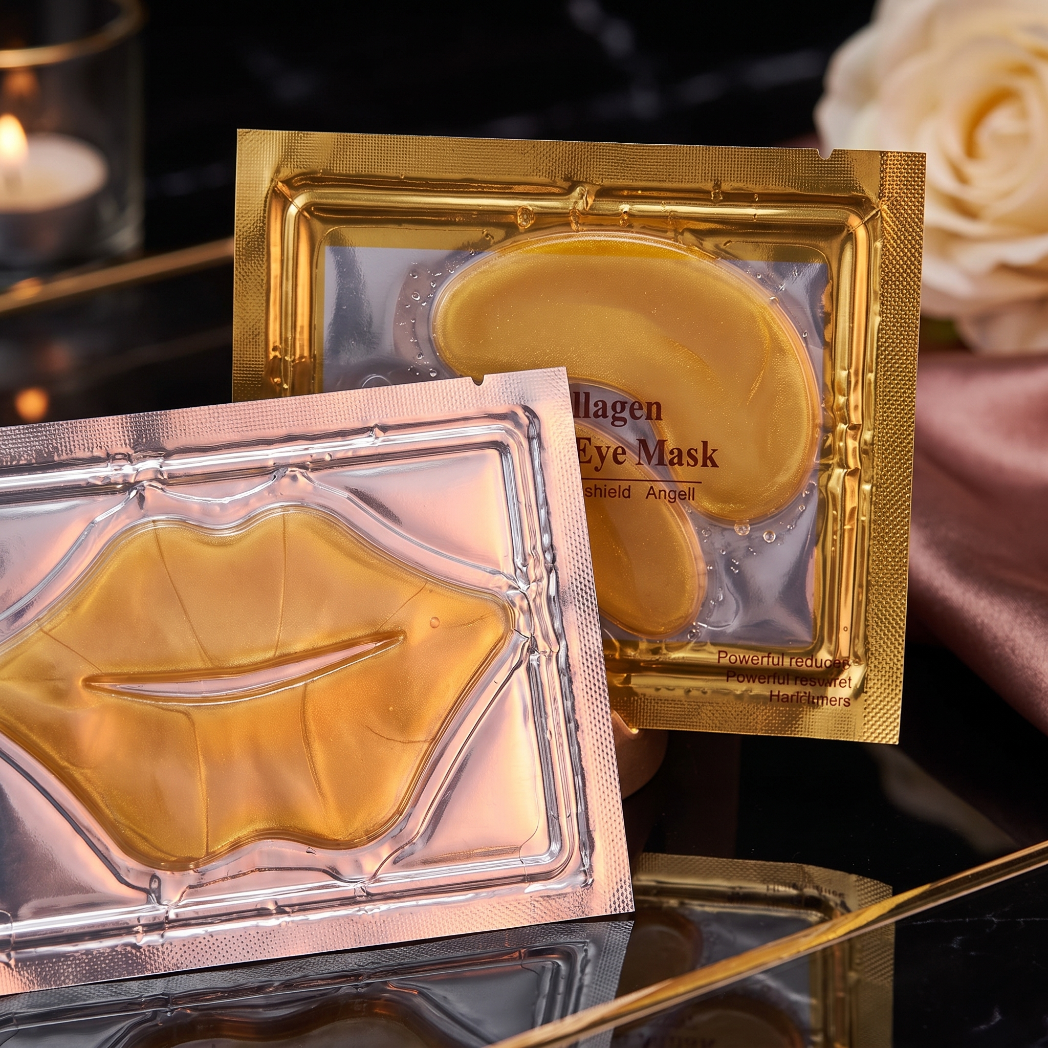 BliBling 24K Gold Eye & Collagen Lip Mask Set — 30 Treatments | Cindarello Selection