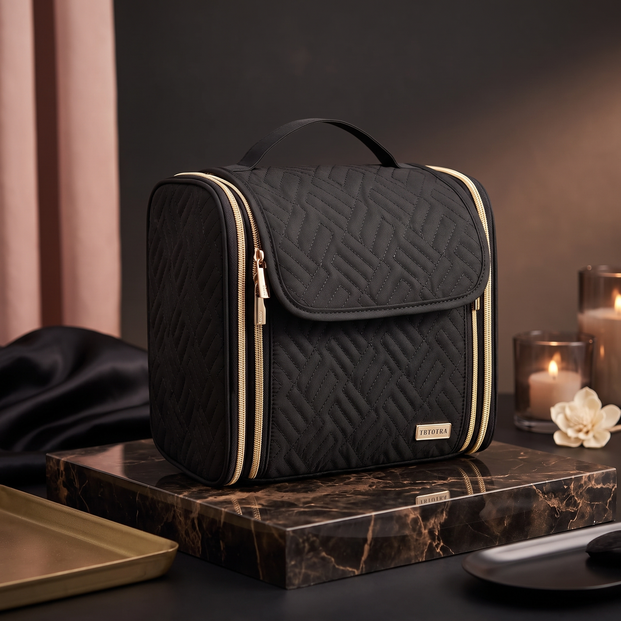 Midnight Vanity™ Hanging Travel Toiletry Bag — Large Capacity | Cindarello Selection