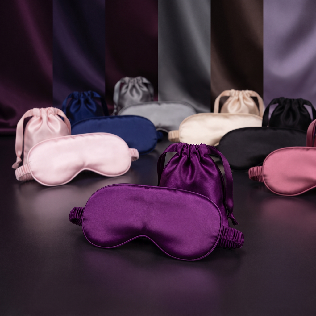 Midnight Veil™ Silk-Feel Sleep Mask with Double-Layer Storage Pouch | Cindarello Selection