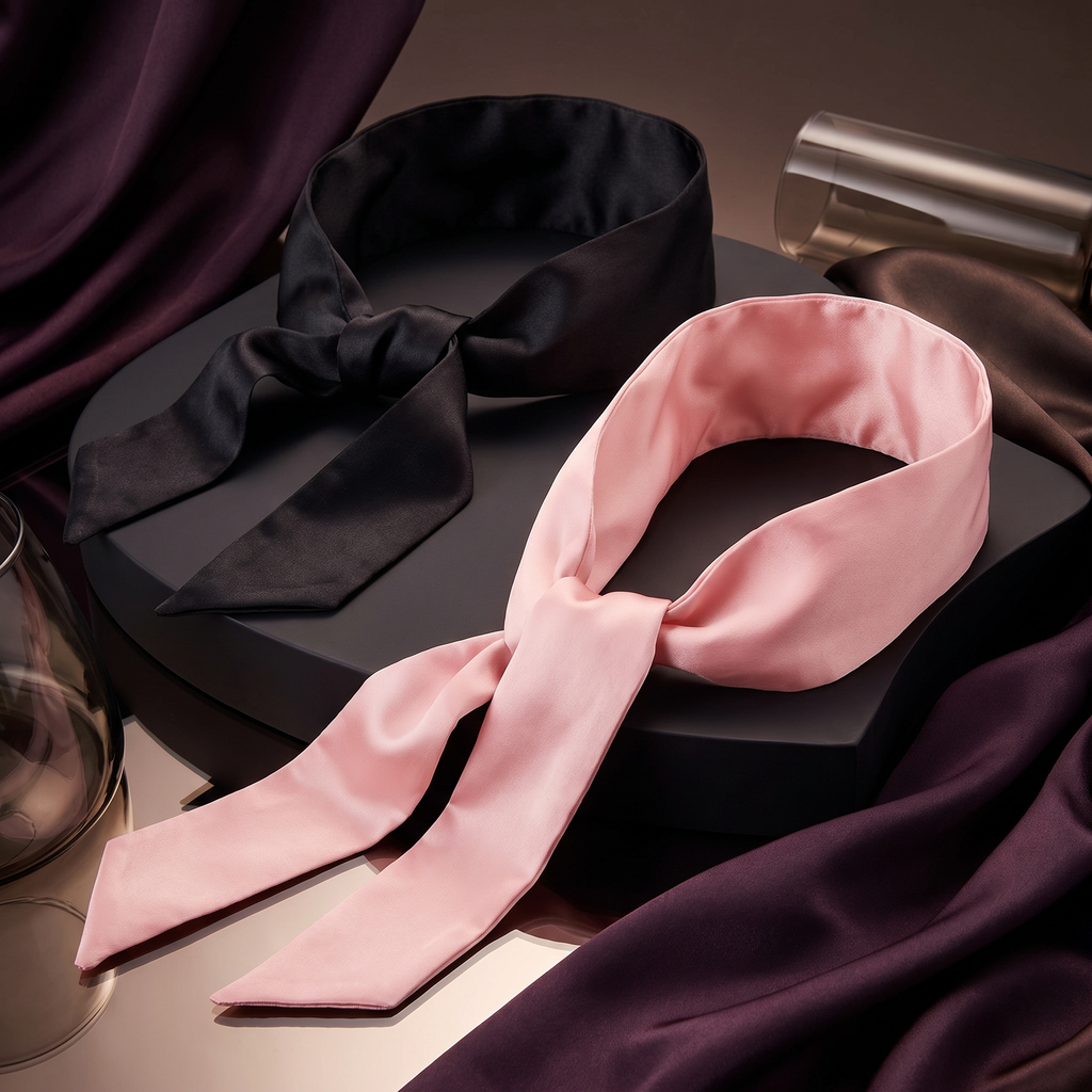 Secret Veil™ Satin Ribbon Blindfold Set — 2 Pieces | Cindarello Selection
