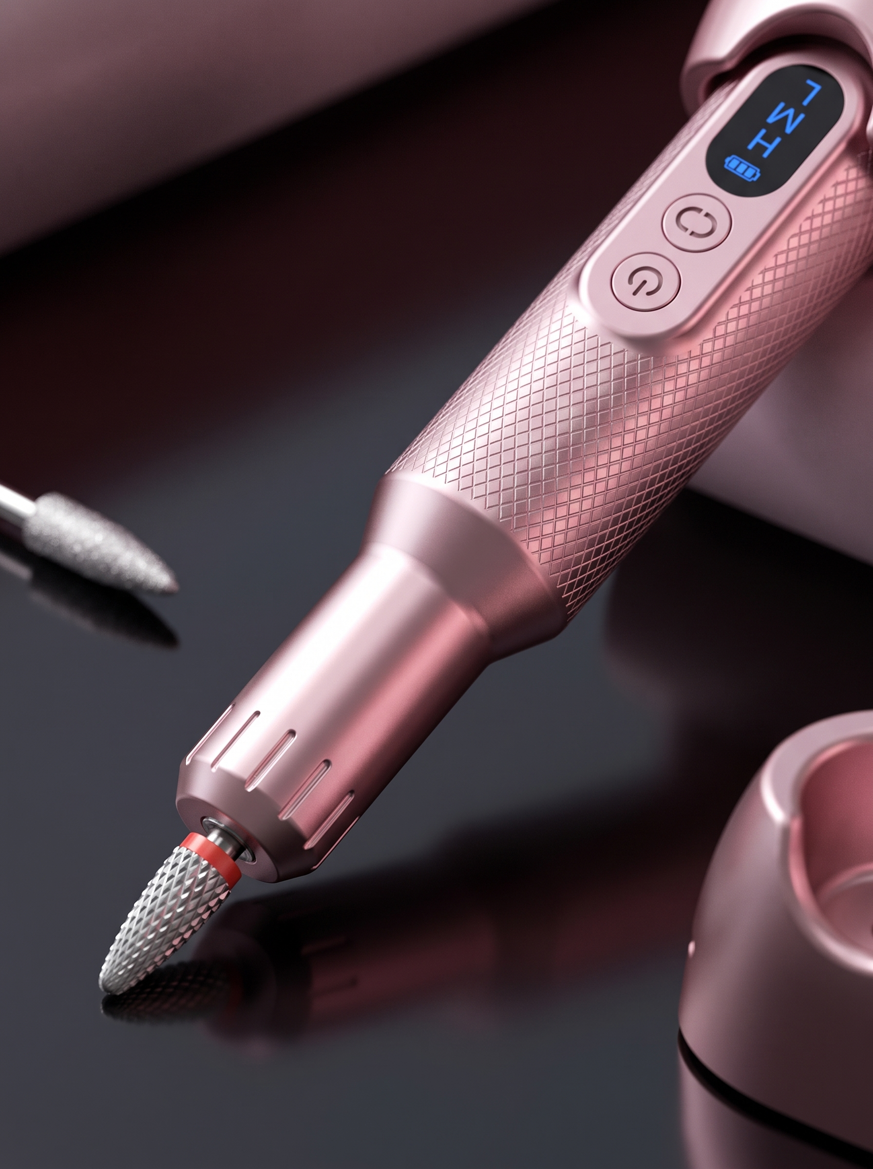 Midgaleuang Rose Precision™ Rechargeable Electric Nail Drill Kit — Pink | Cindarello Selection