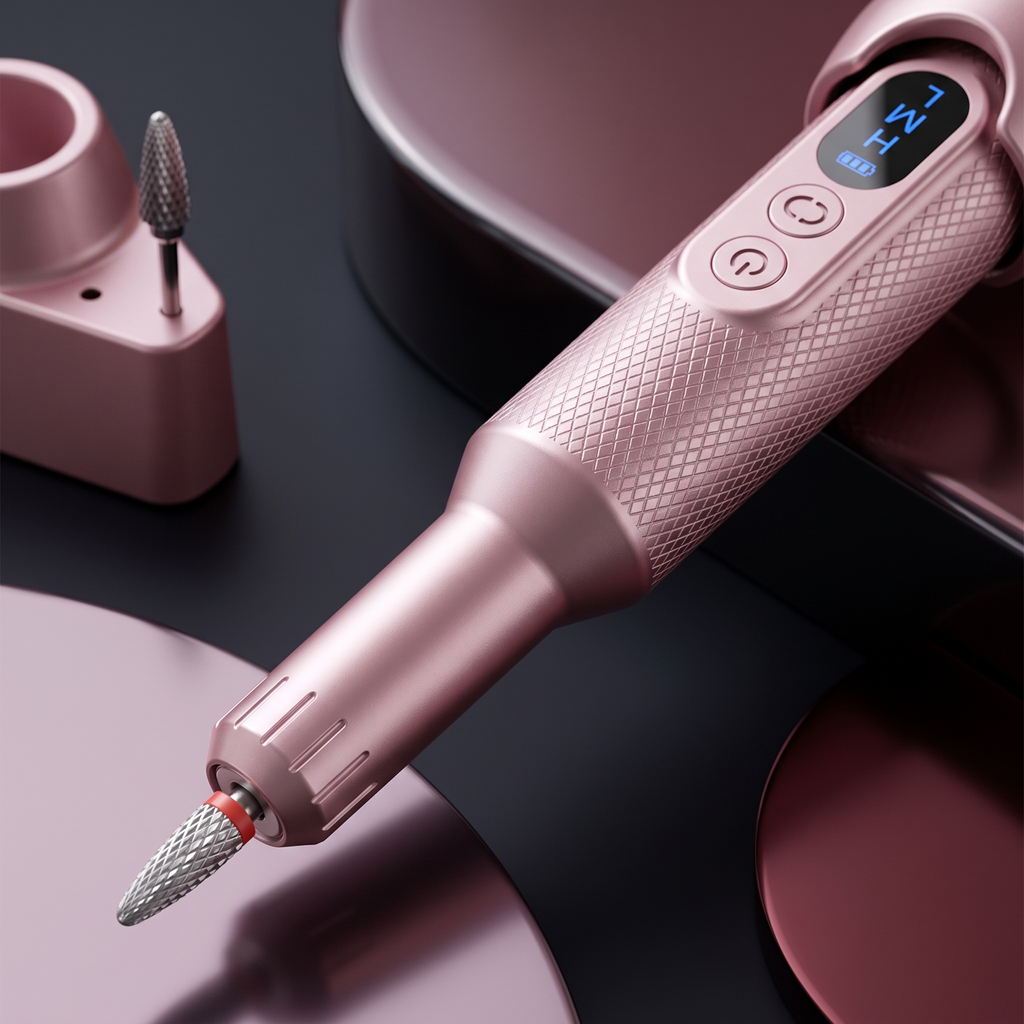 Midgaleuang Rose Precision™ Rechargeable Electric Nail Drill Kit — Pink | Cindarello Selection