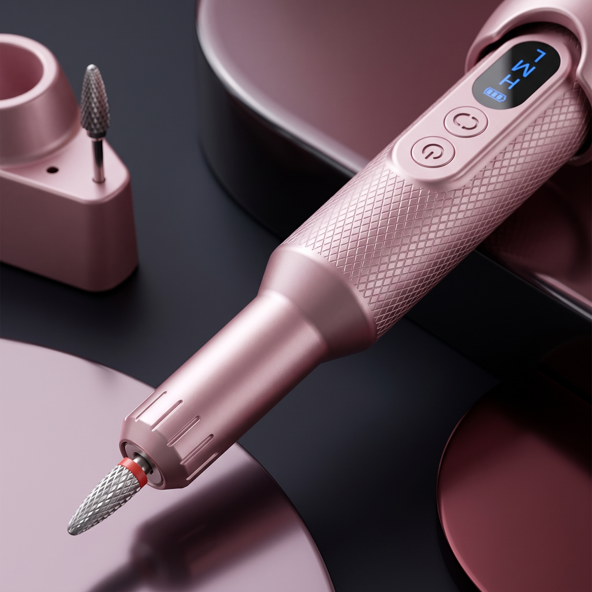 Midgaleuang Rose Precision™ Rechargeable Electric Nail Drill Kit — Pink | Cindarello Selection