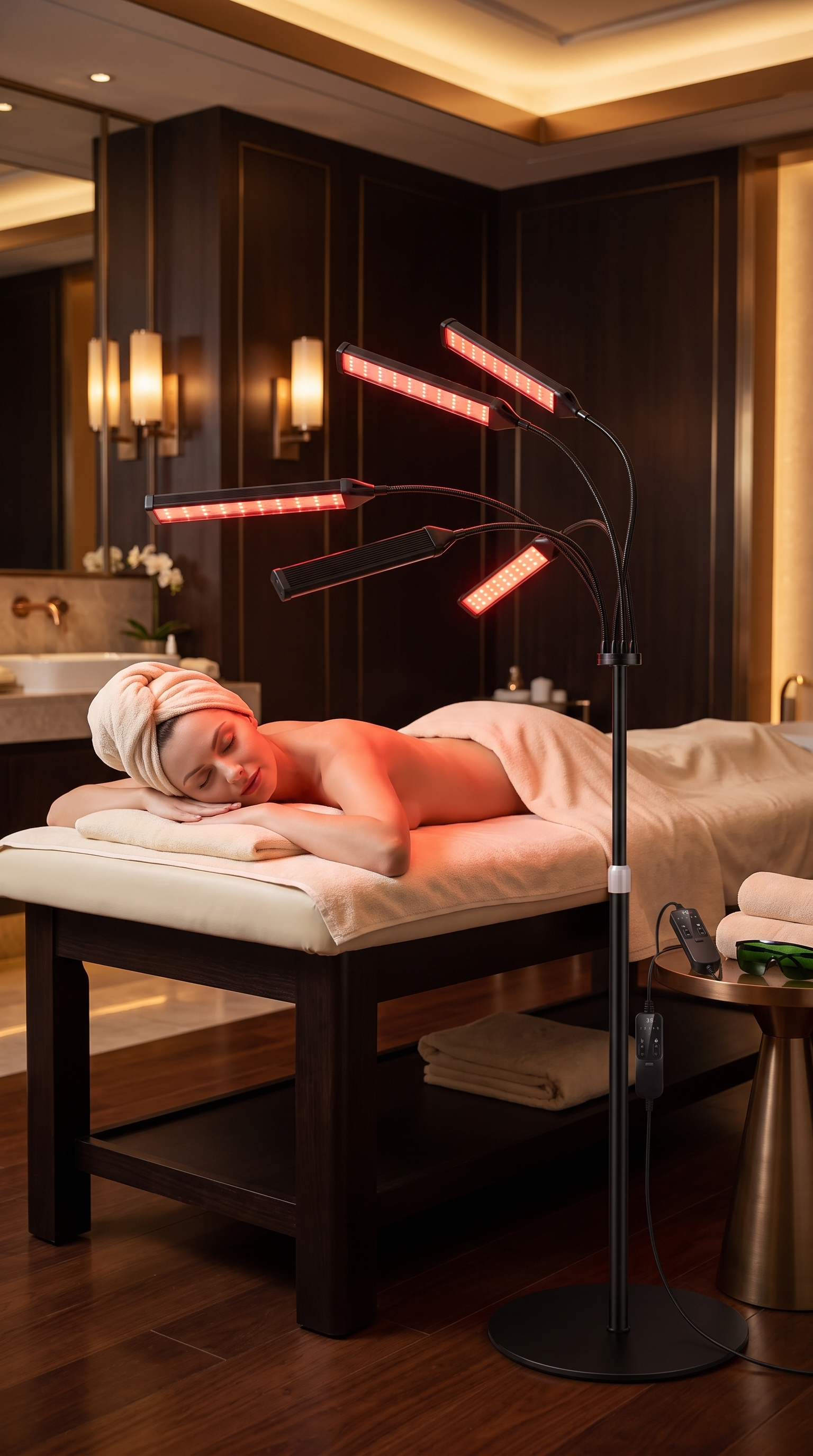 Crimson Halo™ 4-Head Red & Near-Infrared Light Therapy Lamp